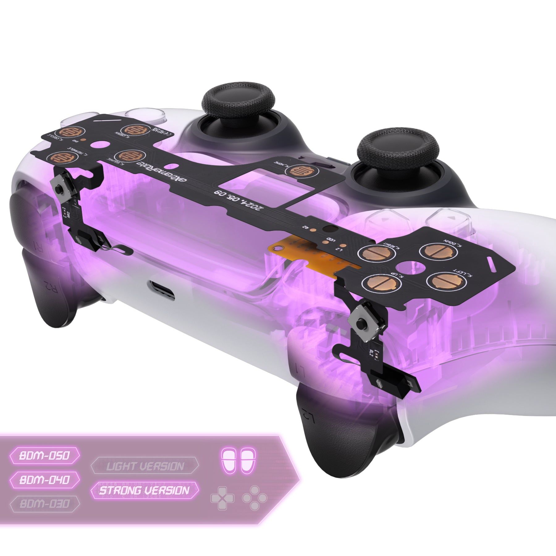 eXtremeRate Micro Switch Strong Version Tactile Clicky Hair Trigger Kit V2 for PS5 Controller BDM-040/050 - Ergonomic L2 R2 Tactile L1 R1 Mouse Click Kit for PS5 Controller PFMD015V2 - Enhance Gaming Performance for FPS & Competitive Play