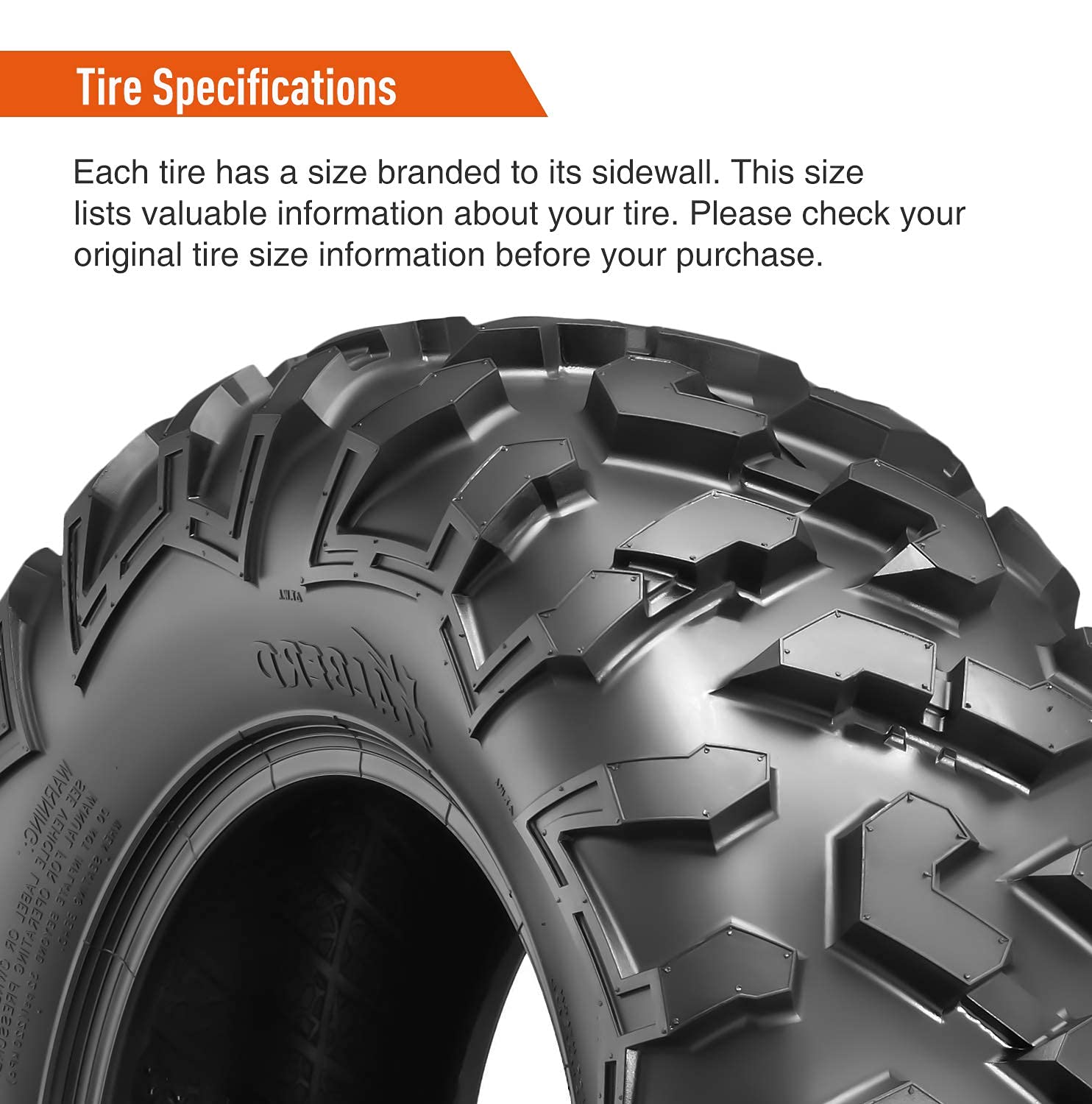 HALBERD 6PLY ATV Tires 25x10-12 - All Terrain Off-Road Tires for ATV/UTV - 6PR Tubeless with 17mm Tread Depth - Pack of 1 - Perfect for Trail, Sand & Mud Riding