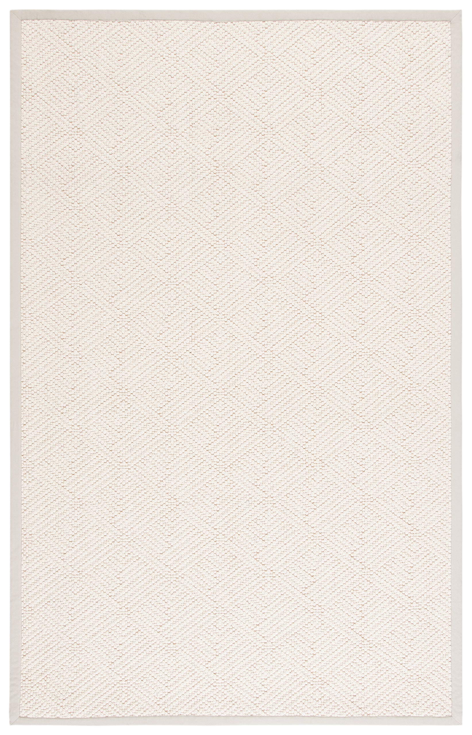 SAFAVIEH Handmade Wool & Jute Area Rug 5' x 8' - Natural Fiber Collection Ivory NF483A | Non-Slip Living Room & Bedroom Rug for High Traffic Areas | Boho Chic Home Decor for Cozy Spaces