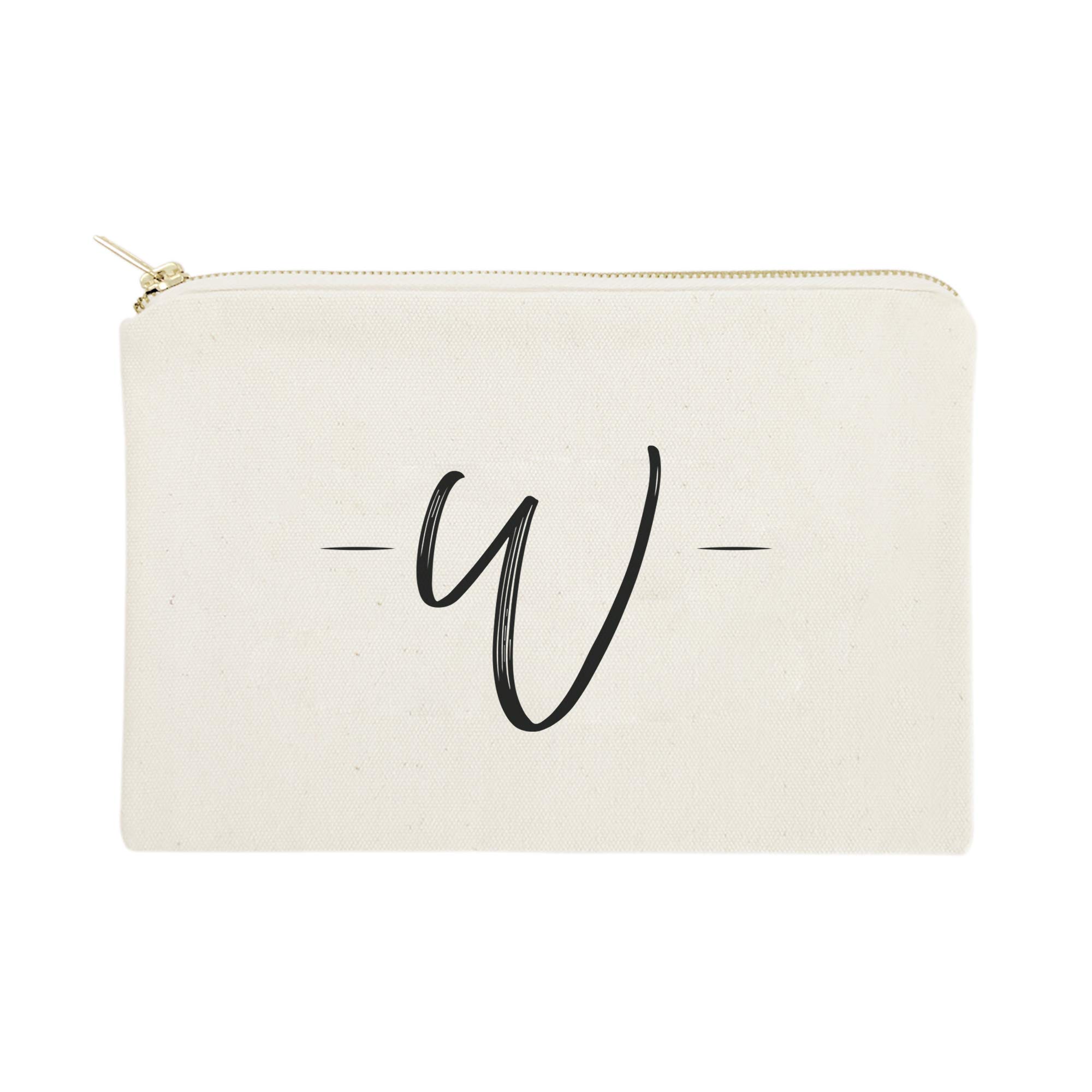 Personalized Monogrammed Cotton & Canvas Cosmetic Bag - Handwritten Initials Travel Makeup Pouch for Women | Perfect for Travel, Gym & Everyday Use