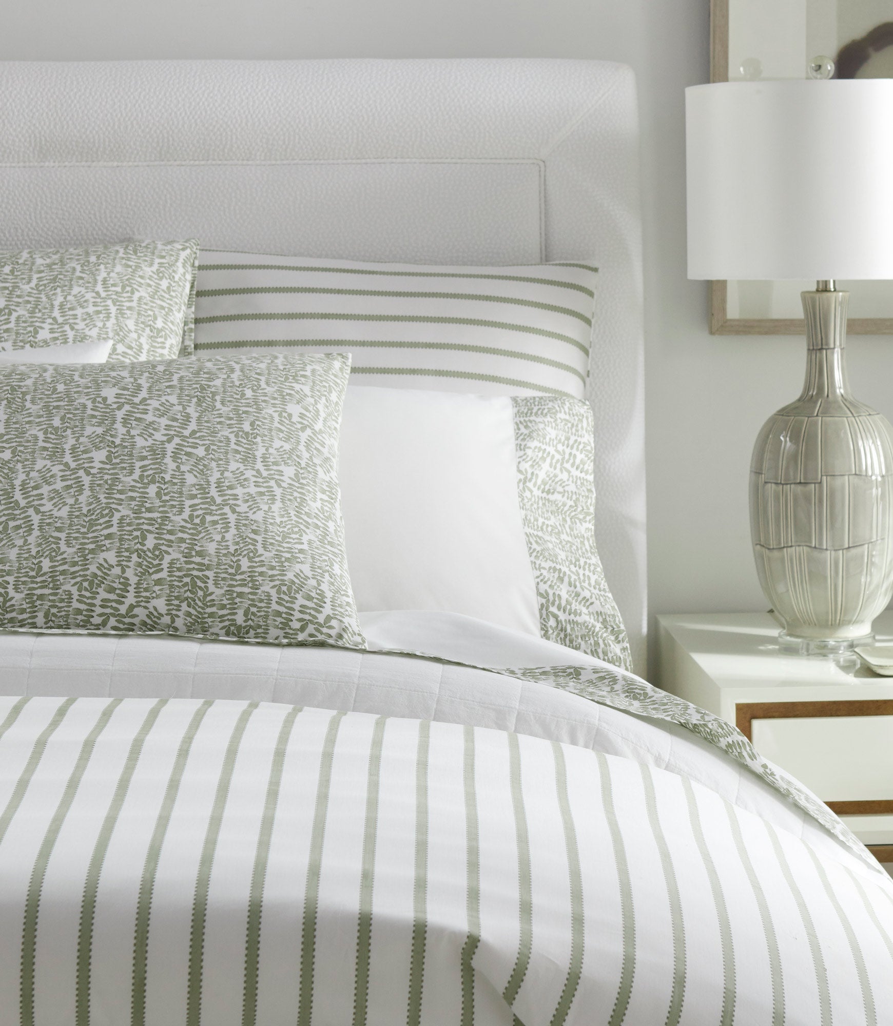 Premium Ribbon Stripe Percale Duvet Cover Set - Soft 100% Cotton Bedding for Queen/King Size - Breathable & Wrinkle-Resistant - Perfect for Modern Bedrooms & Guest Rooms