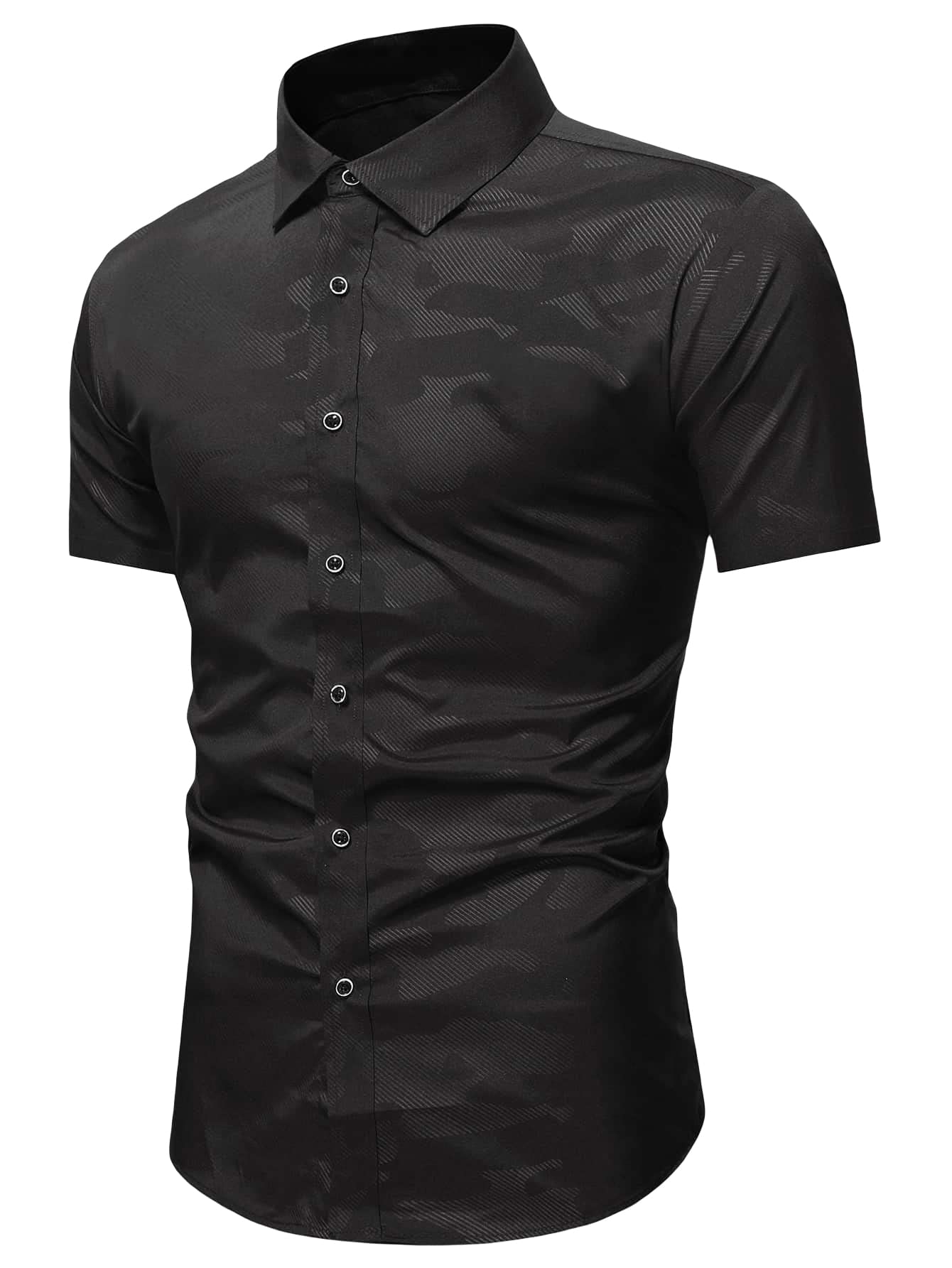 Romwe Men's Plaid Short Sleeve Button Down Shirt - Casual Office Work Shirt with Collar - Perfect for Business Casual, Summer Outfits & Weekend Wear