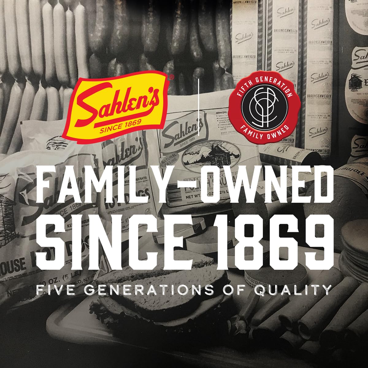 Sahlen's Natural Casing Pork & Beef Hot Dogs - Fully Cooked, Gluten Free, 5lb Pack | Premium Smokehouse Flavor for Grilling, BBQ, Camping & Family Gatherings | Perfect for Hot Dog Buns, Chili Dogs & Game Day Snacks