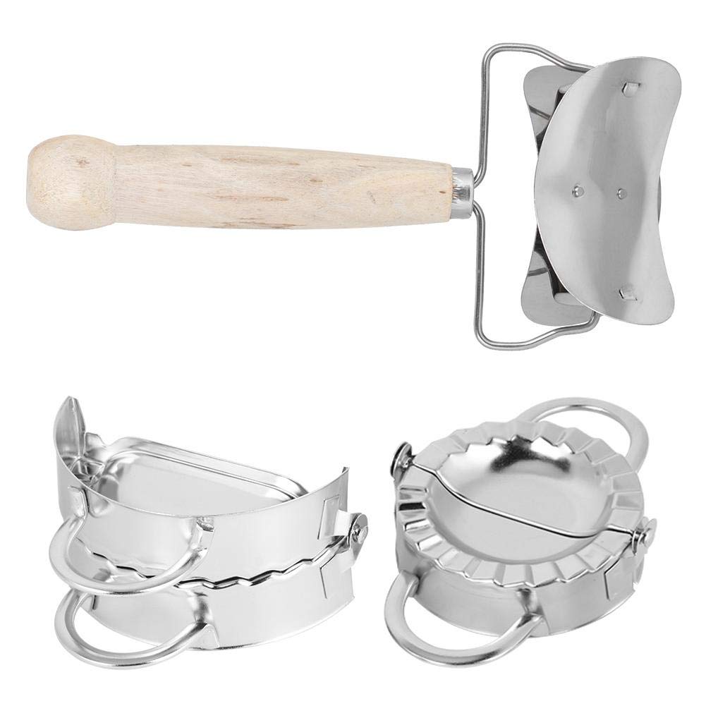 3-Piece Stainless Steel Dumpling Maker Set - 304 Manual Dumpling Press Mold for Wonton, Ravioli & Empanadas - Kitchen Utensil for Homemade Asian & Italian Cuisine | Perfect for Family Cooking & Party Food Prep
