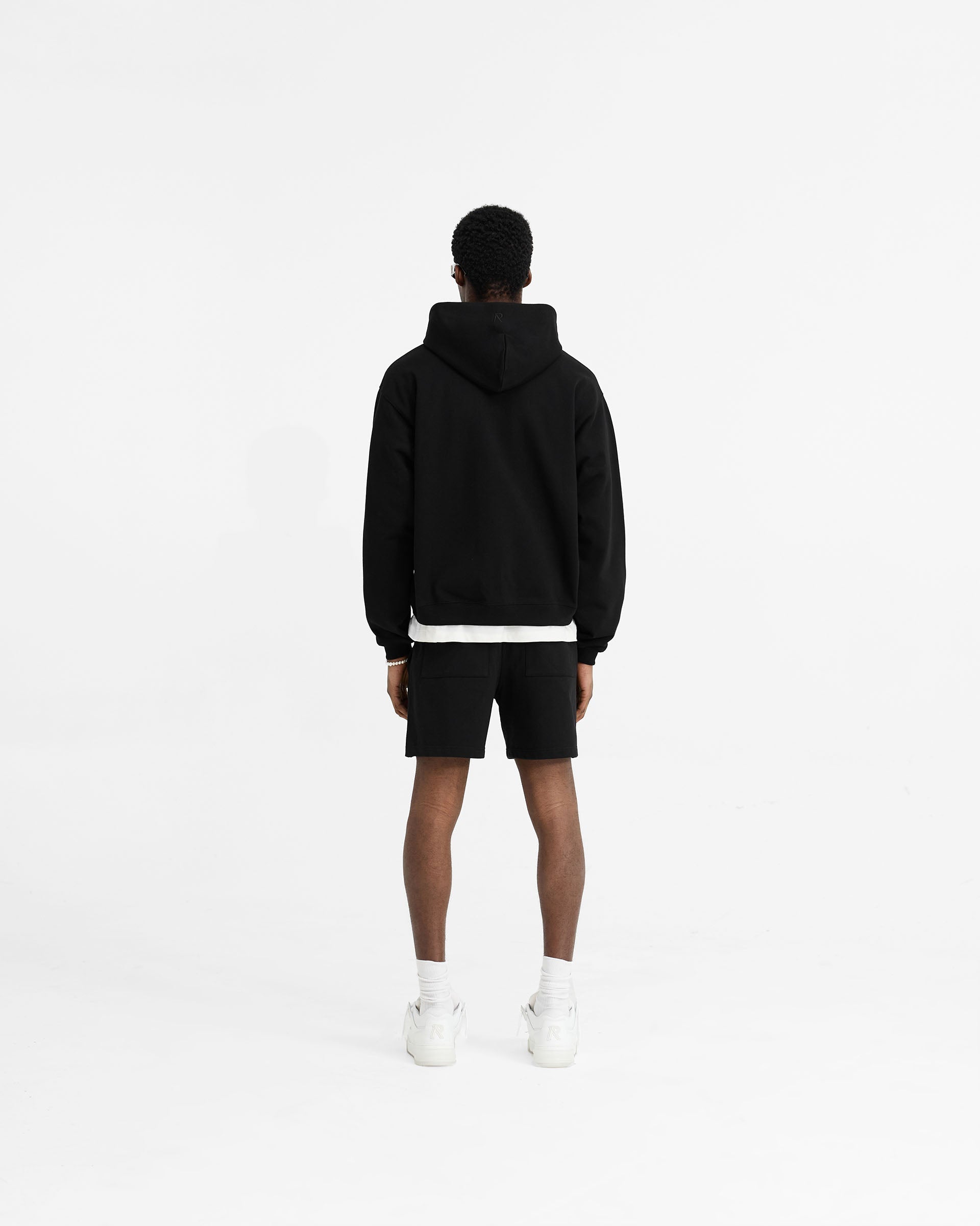 Initial Sweatshorts for Men - Black Cotton Athletic Shorts | Comfortable Lounge & Workout Shorts for Running, Gym, and Casual Wear