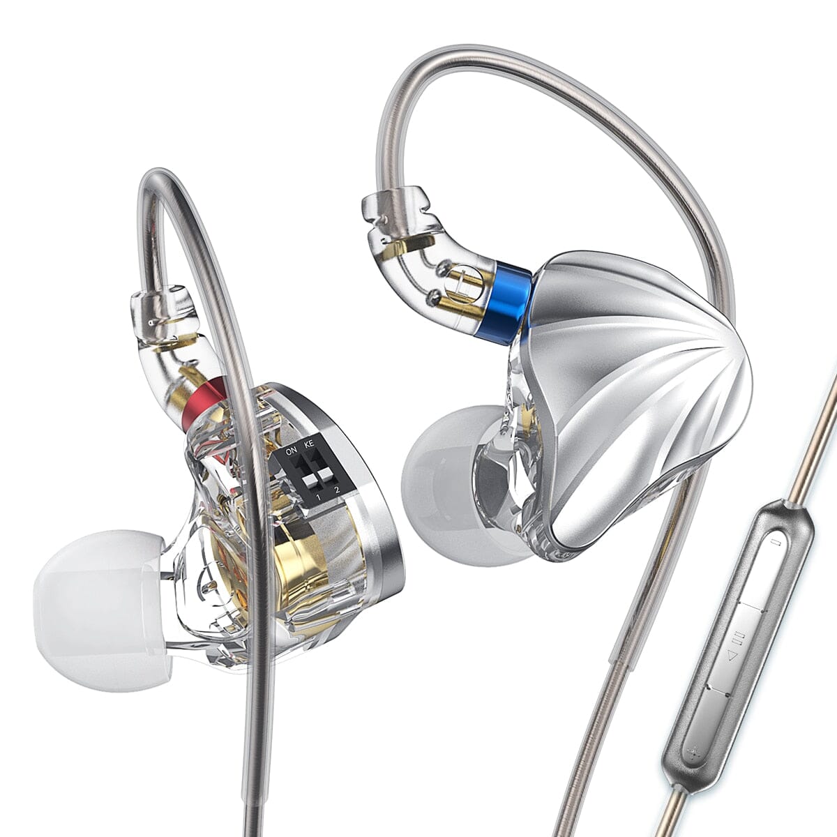 CVJ Nami 1DD+1BA Hybrid Wired In-Ear Monitors - High Resolution Audio Earphones for Music, Gaming & Studio Recording