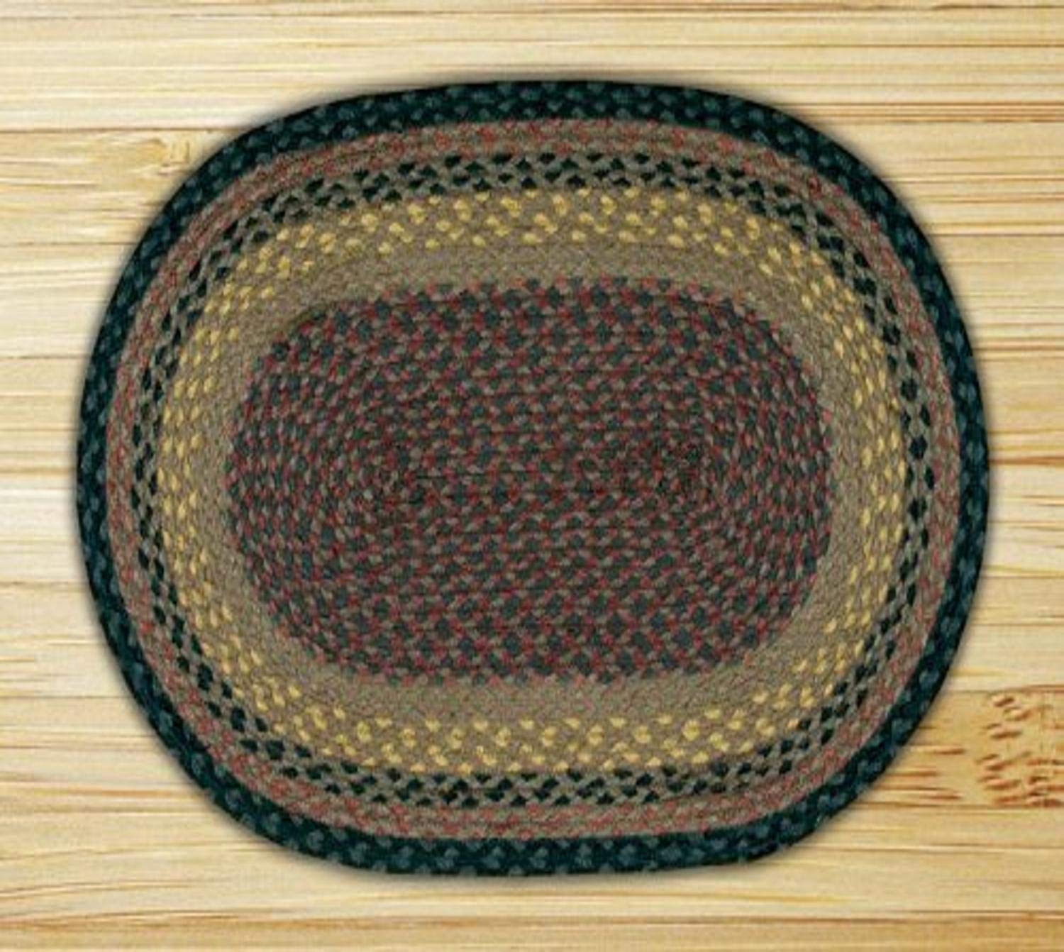 Earth Rugs 4x6 Feet Oval Area Rug - Soft & Durable Brown/Black/Charcoal Handwoven Rug for Living Room, Bedroom, or Office Decor