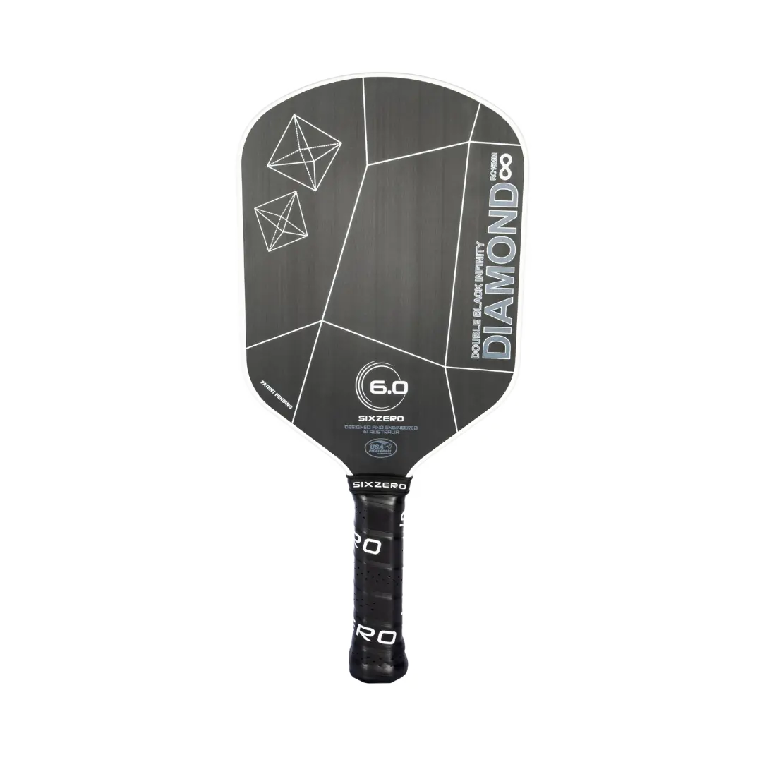 Six Zero Infinity Edgeless Double Black Diamond Control Pickleball Paddle - Premium Performance for Competitive Play & Tournament Use