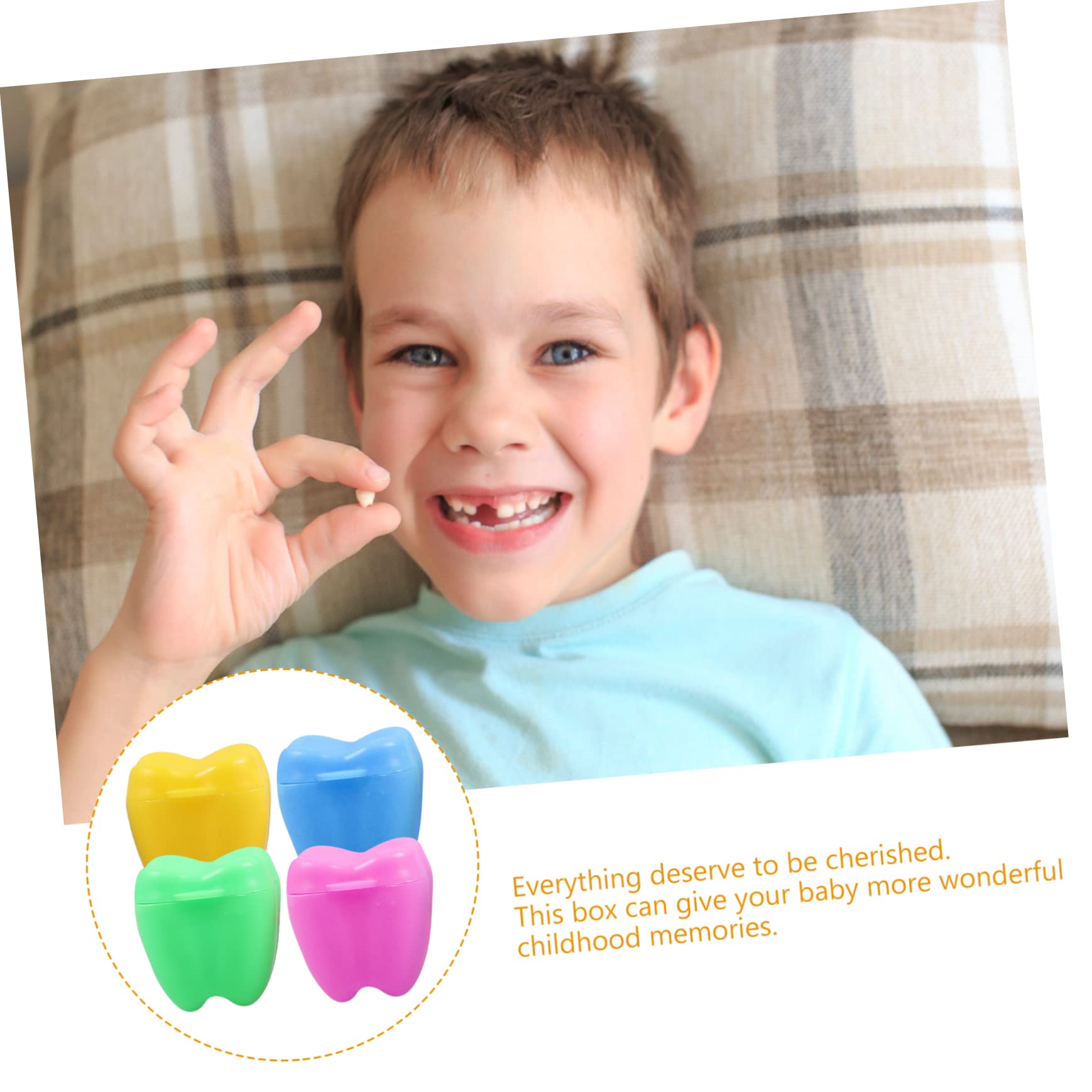 HAPINARY 60 Pcs Tooth Fairy Storage Box - Lost Tooth Holder Necklace for Boys & Girls - Plastic Keepsake Container for Baby Teeth - Perfect for Tooth Fairy Gifts & First Tooth Milestones