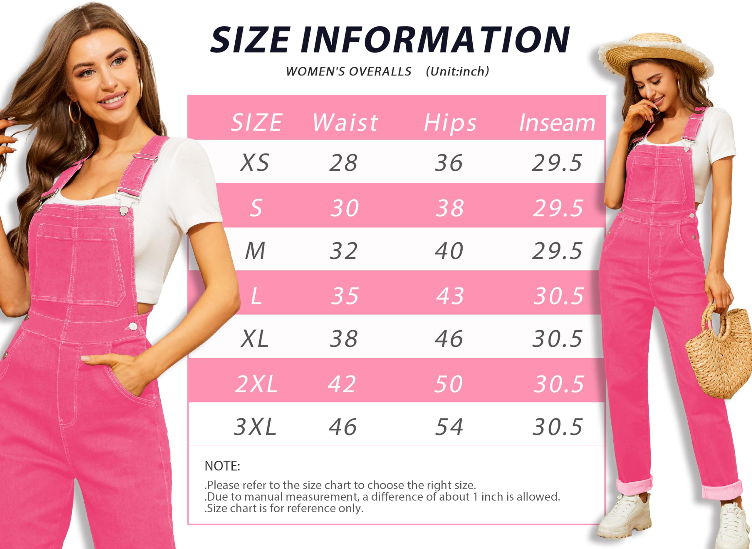 Stretch Denim Bib Overalls for Men & Women - Adjustable Shoulder Straps, Straight Leg Jumpsuit - Perfect for Casual Wear, Work, and Outdoor Activities