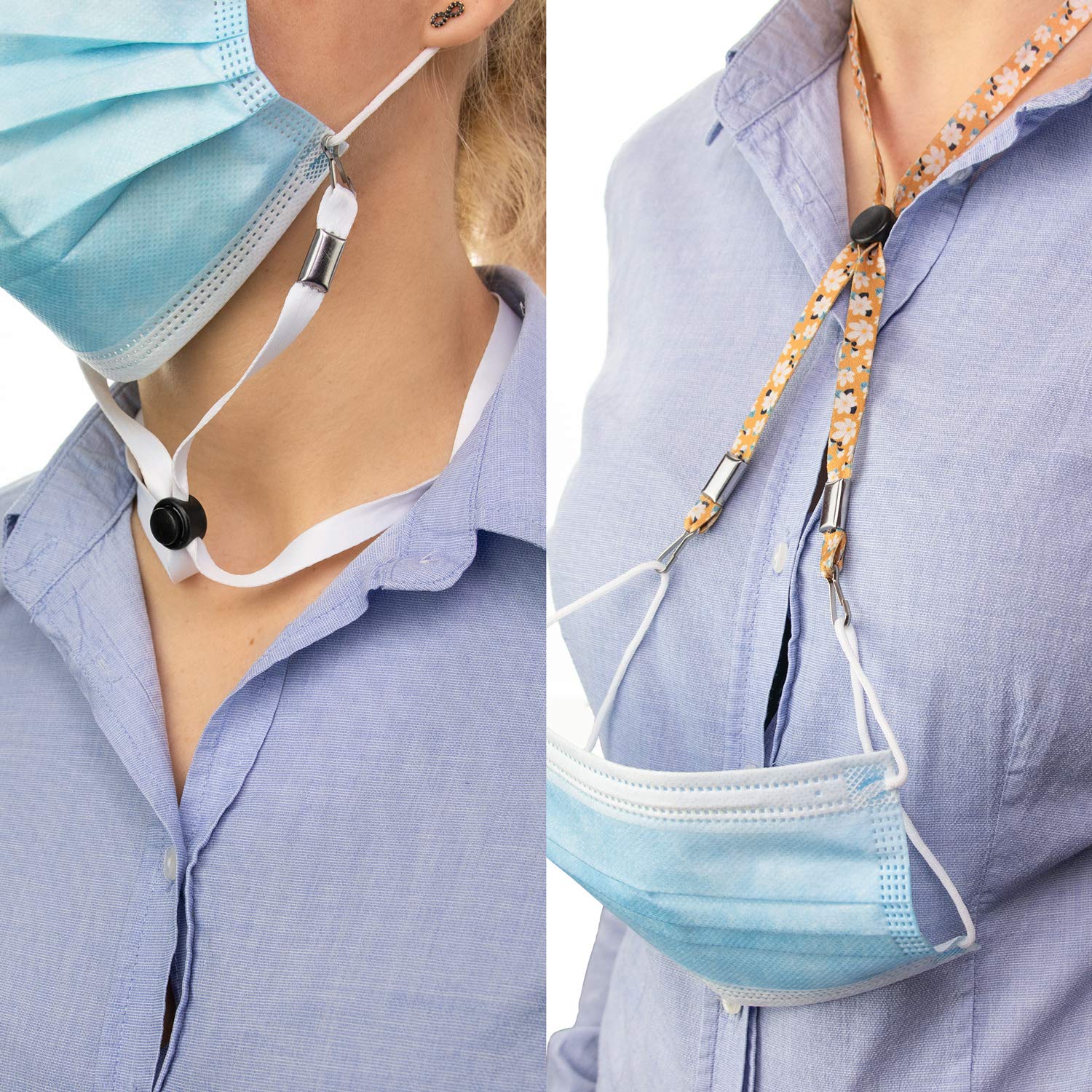6PK Kids Mask Lanyard with Clips - Adjustable & Anti-Lost for School & Travel