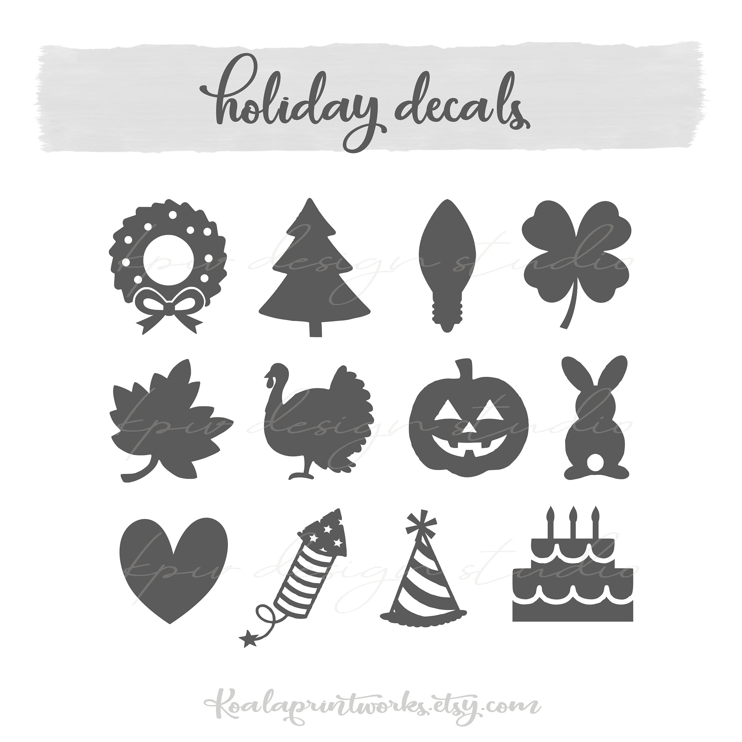 Storage Bin Decal - Holiday Storage Labels for Large Totes | Christmas, Halloween & Easter Organization | Waterproof Decorative Container Stickers for Home, Garage & Seasonal Decor