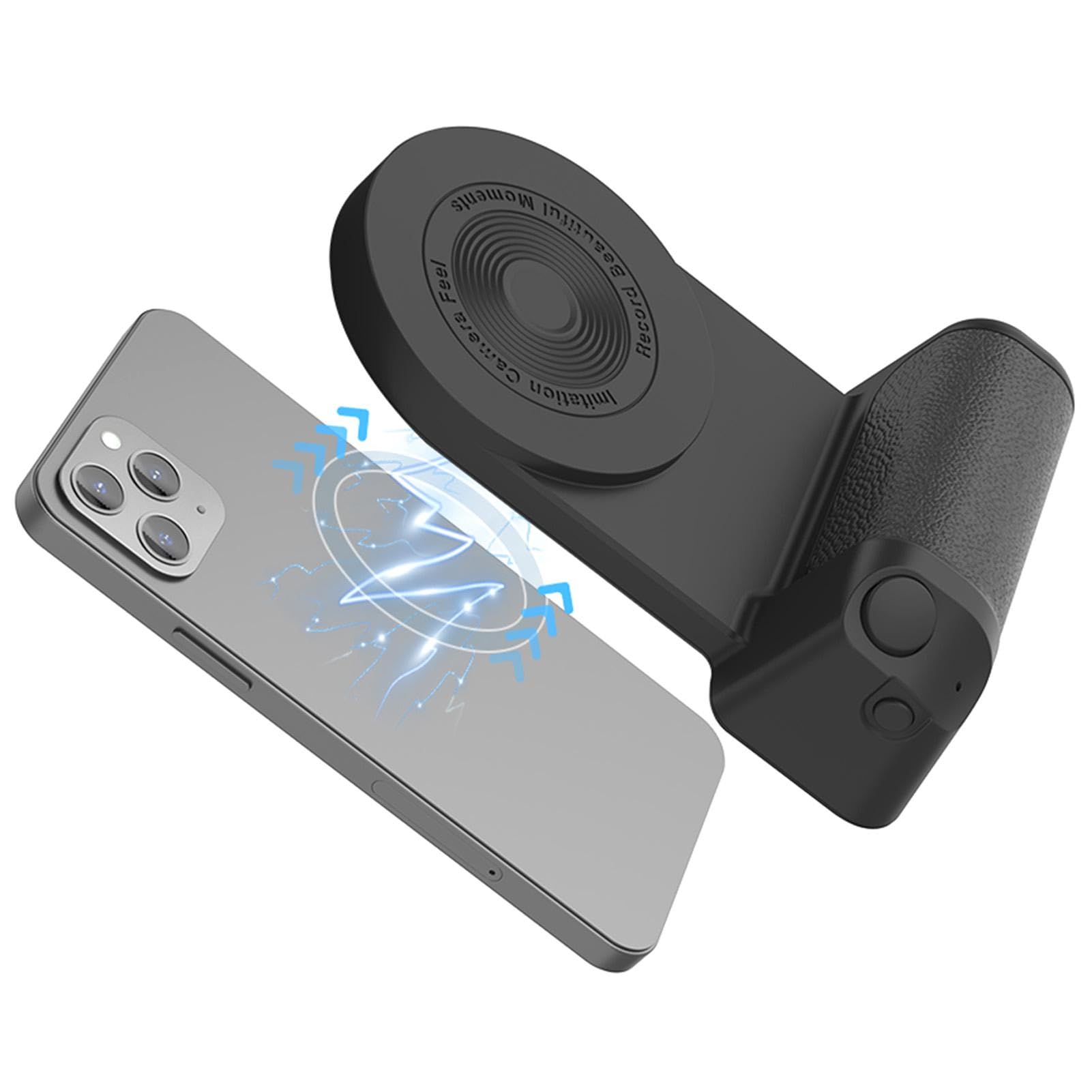 YUAB Magnetic Camera Handle - Universal Phone Grip with Bluetooth Shutter for iPhone & Android - Wireless Selfie Stick, Phone Tripod Mount for Photography & Vlogging - Perfect for Travel, Social Media & Content Creation