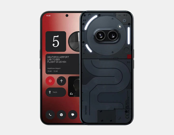 Nothing Phone (2a) 5G Unlocked Smartphone - 128GB ROM 8GB RAM Dual SIM GSM - Premium Black | Perfect for Travel, Business & Streaming