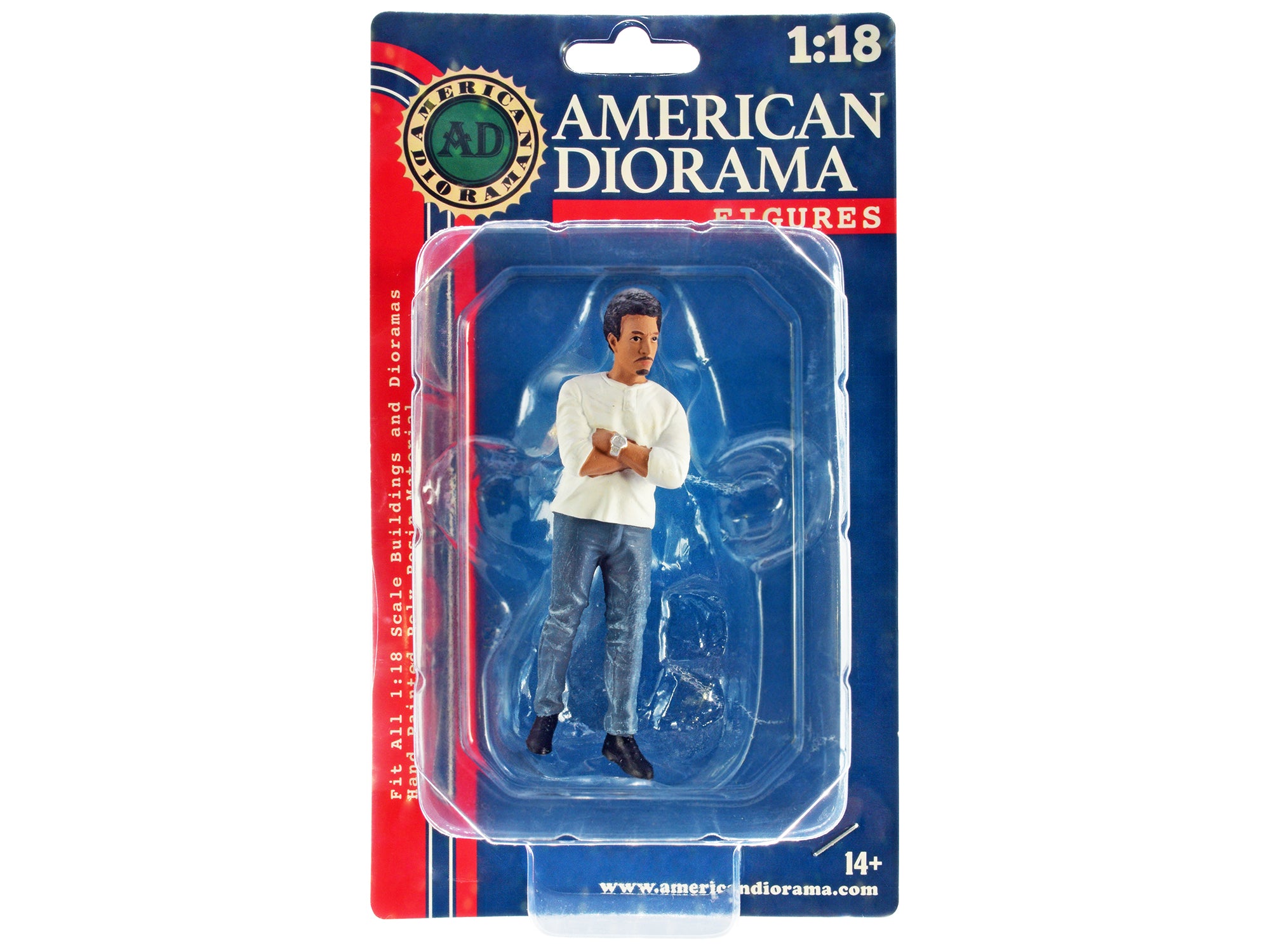 1/18 Scale Model Car Meet 3 Figure 8 Track Set by American Diorama - Perfect for Diecast Car Displays & Racing Scenes