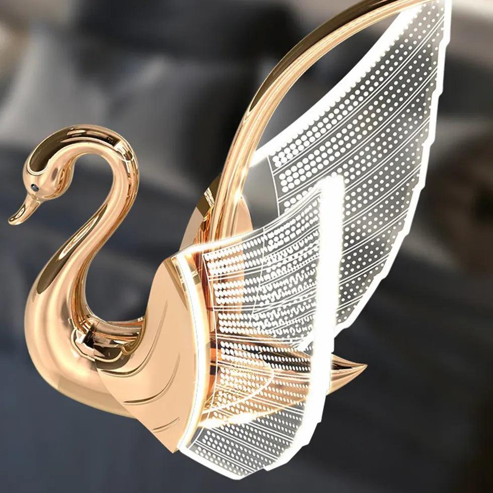 Modern Swan-Shaped Pendant Light for Bedroom - Minimalist Ceiling Lighting Fixture for Contemporary Home Decor, Living Room & Dining Area