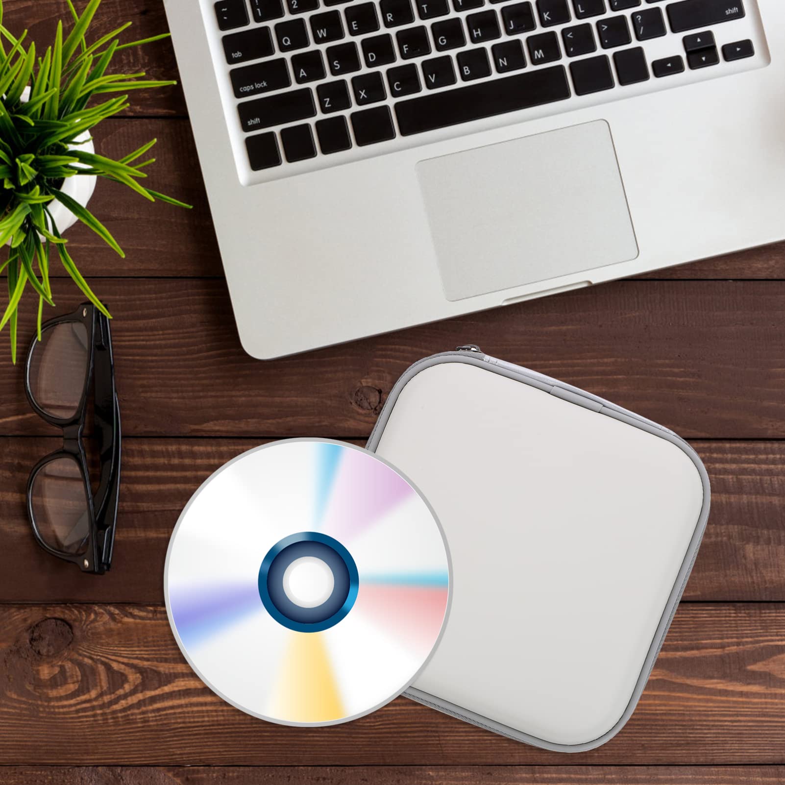Veemoon White PP Disc Protector - Perfume Holder, DVD Case, Toiletry Bag, Coin Purse, Binder Booklet & Makeup Organizer | Compact Storage for CDs, Cosmetics & Small Essentials | Perfect for Travel, Home & Office Organization
