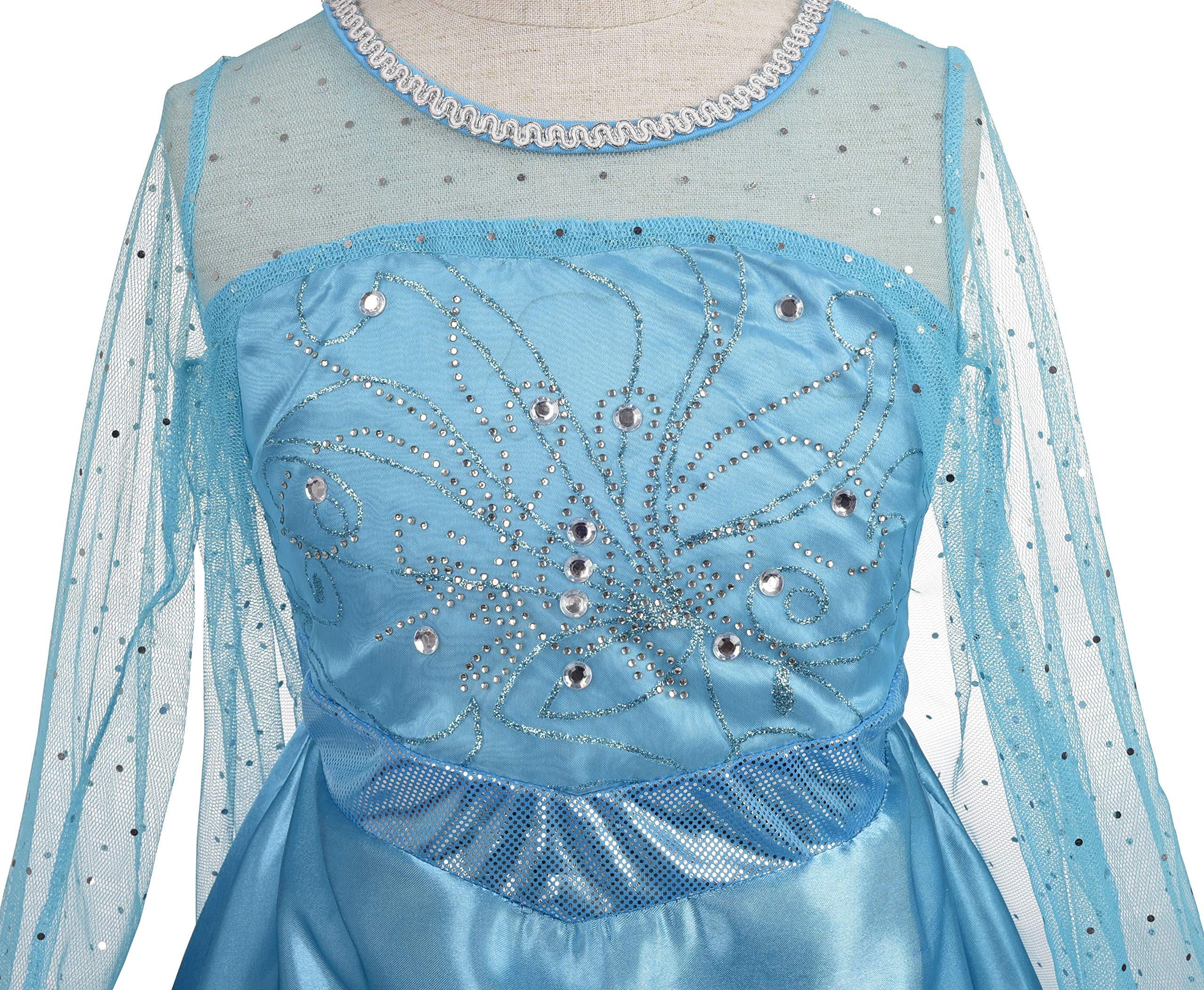 Elegant Daisy Toddler Girls' Ice Princess Dress Costume for Birthday, Halloween & Christmas | Fancy Party Dresses for Special Occasions & Photo Shoots