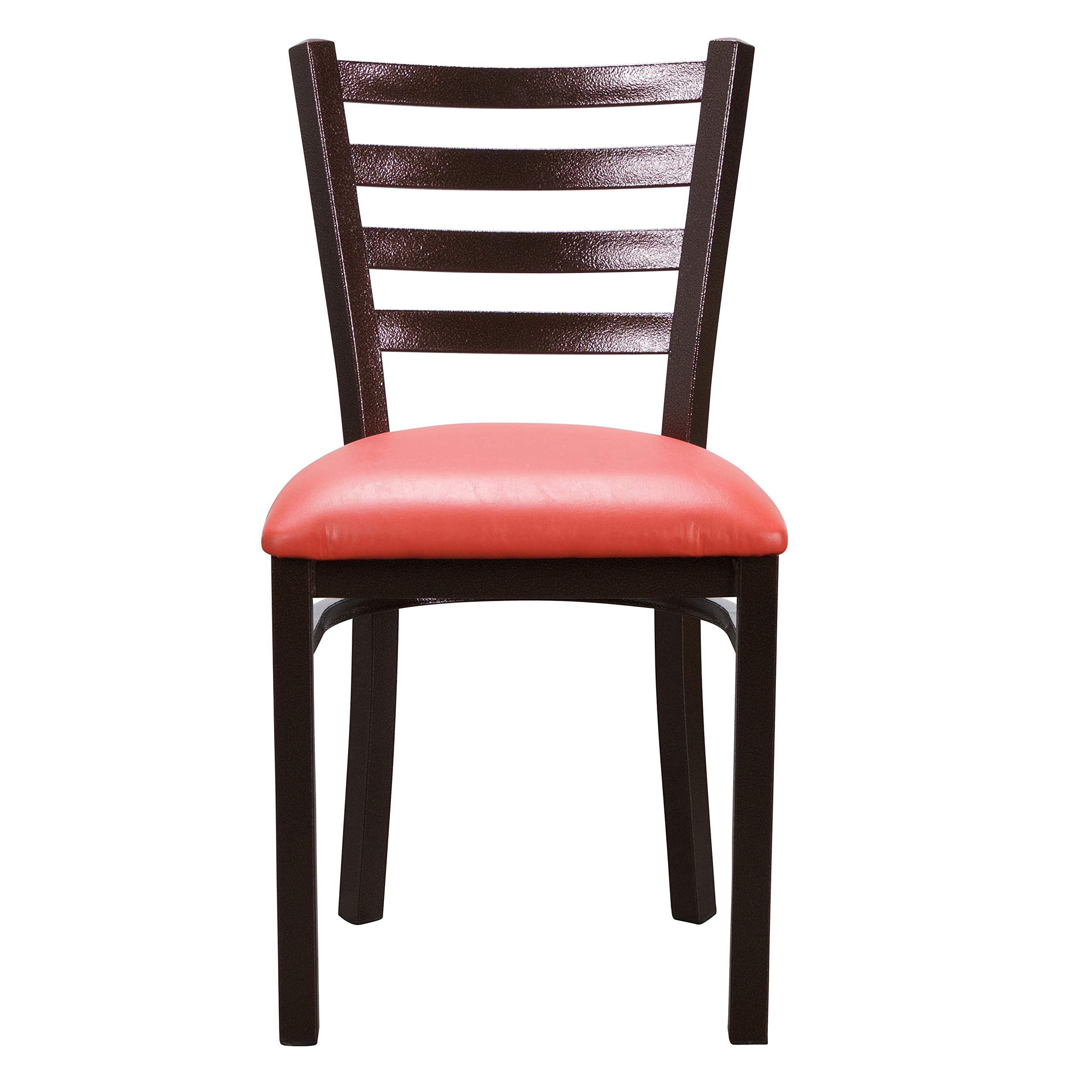 LINON Baxter Black/Red Metal Side Chair, Set of 2 - Modern Dining Chairs for Kitchen, Dining Room, Office & Outdoor Use - Durable Metal Frame & Comfortable Seating