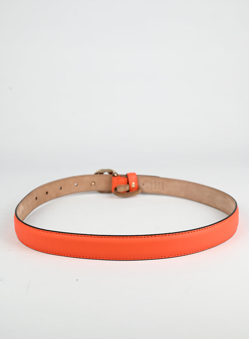 Authentic Gucci Leather Belt in Orange | Premium Italian Craftsmanship | Perfect for Casual & Formal Outfits