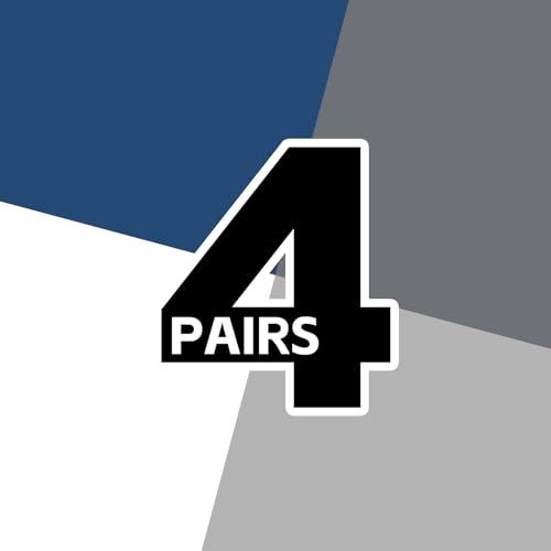 4 Pairs:white,dark Grey,light Grey,dark Blue
