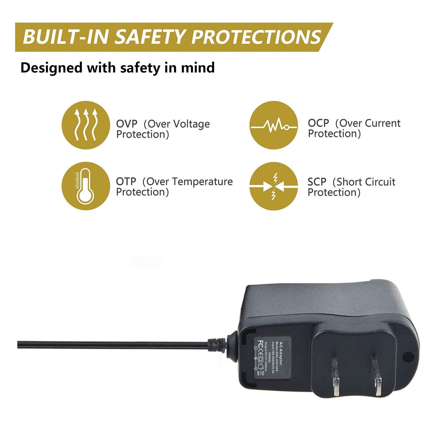 Grace Digital SiriusXM Business Internet Radio GDI-SXBR1 AC/DC Power Adapter Replacement - Compatible with GDI-SXBR1 Radio for Office, Home, and Business Use