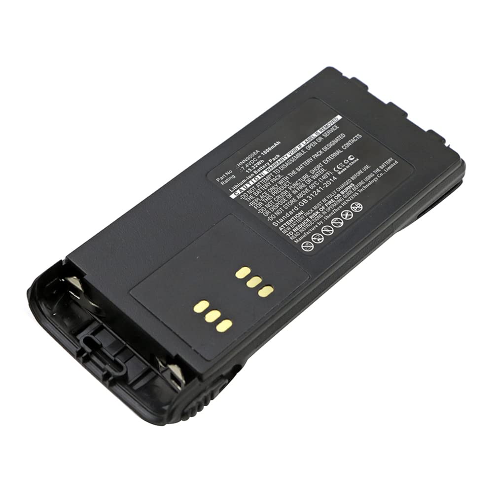 Synergy Digital 2-Way Radio Battery - 1800mAh Li-ion 7.4V Replacement for Motorola HNN9010A | High Capacity Walkie Talkie Battery for Business, Construction & Outdoor Activities
