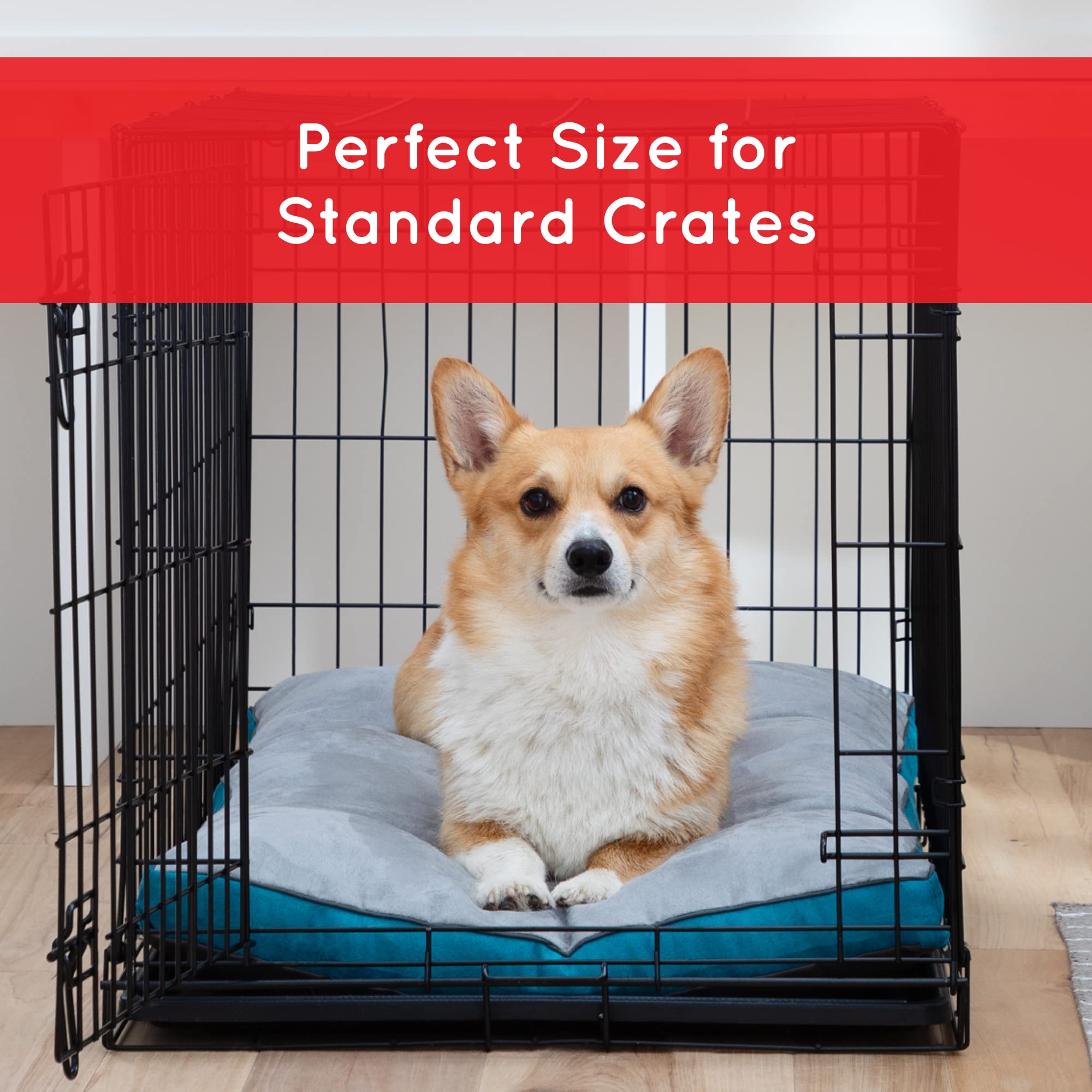 Orthopedic Memory Foam Dog Bed with Removable Washable Cover - Water Resistant Pet Bed for Crates, Kennels & Home Use - Comfortable Support for Joint Pain Relief - Perfect for Small, Medium & Large Dogs