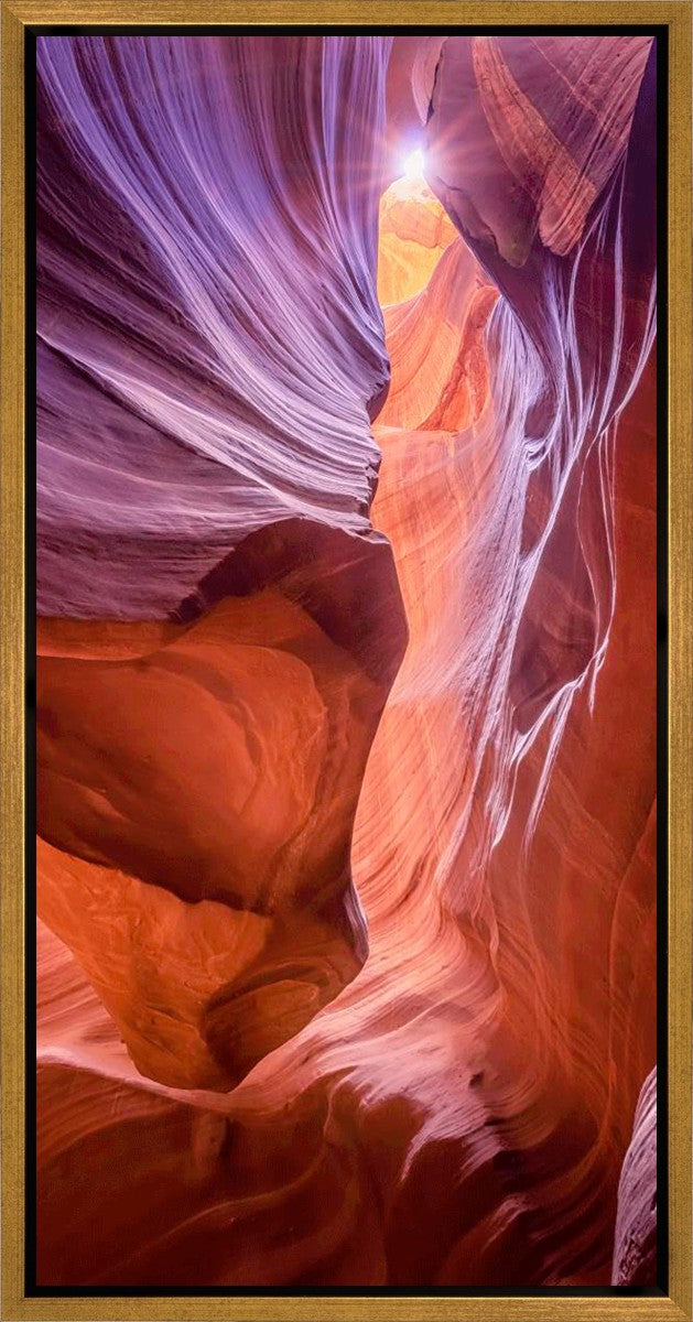 Stunning Antelope Canyon Sunburst Gallery Wrap Canvas Print - Perfect for Living Room, Bedroom & Office Wall Decor