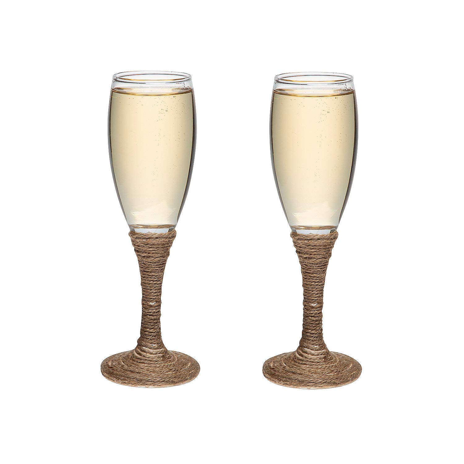 Rustic Wedding Toasting Flutes Set of 2 - Elegant Champagne Glasses for Bridal Shower, Anniversary & Home Decor - Perfect for Romantic Celebrations & Rustic Themed Weddings