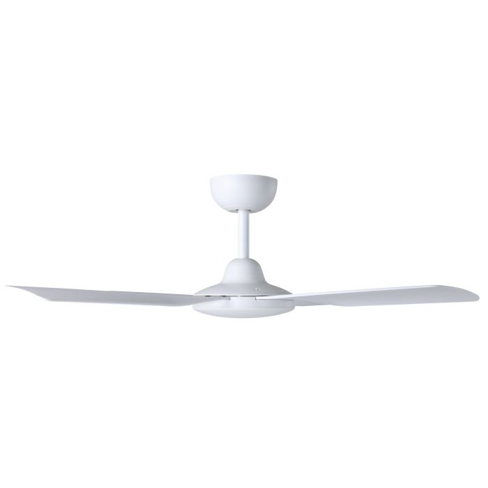 ALOHA 52 Inch DC White Ceiling Fan with Remote Control - Quiet Energy Efficient Cooling for Bedroom, Living Room & Outdoor Spaces