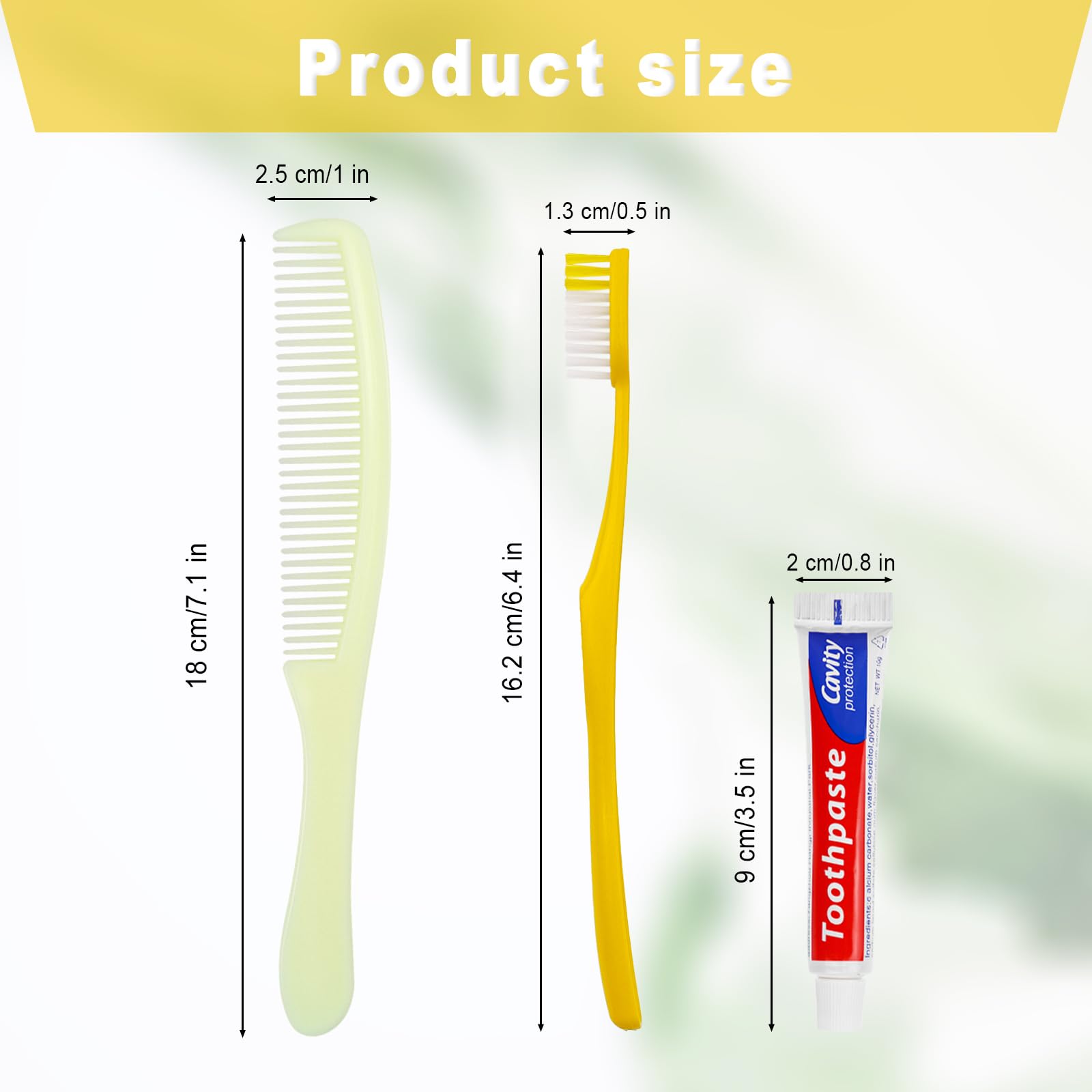 100 Pack Disposable Toothbrushes with Toothpaste & Comb Set - 10g Toothpaste & 7 Inch Hair Comb - Individually Wrapped Travel Toothbrush Kits in Bulk for Travel, Hotels, Airbnb, Homeless Shelters & Charity Donations - Perfect for Hygiene Kits, Emergency Preparedness & On-the-Go Oral Care