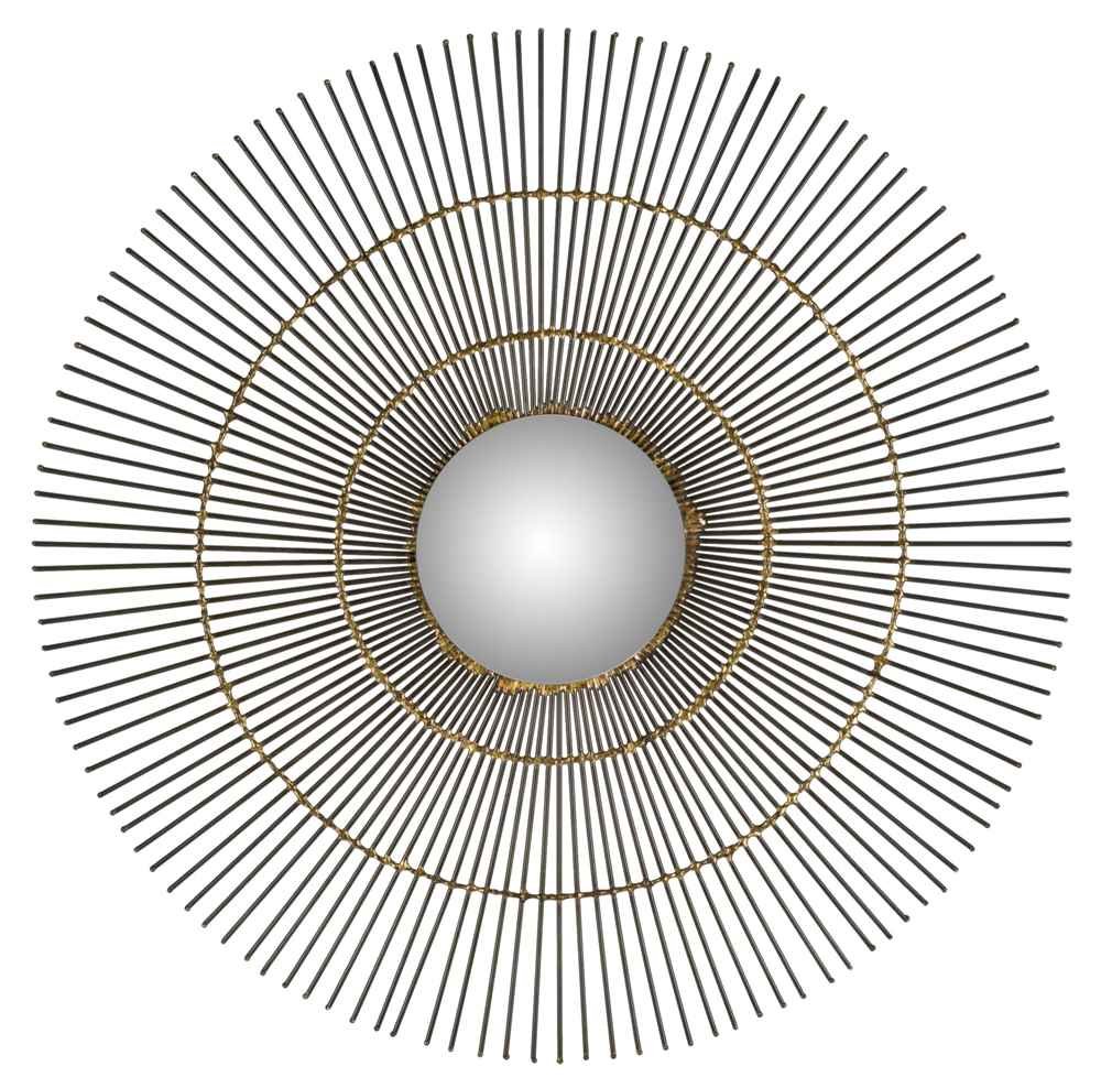 SAFAVIEH Home Collection Orbit The Sun Mirror - Natural Wooden Wall Mirror for Living Room, Bedroom & Entryway Decor - Perfect for Modern & Boho Home Interiors