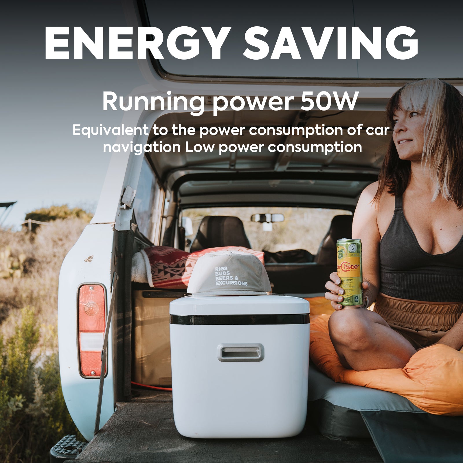 21QT GO20H White Portable Freezer Cooler & Warmer - 12V/24V DC & 110V AC Dual-Power for Road Trips, Camping & Outdoor Adventures | Compact Fridge for Car, RV, Truck & Home Use