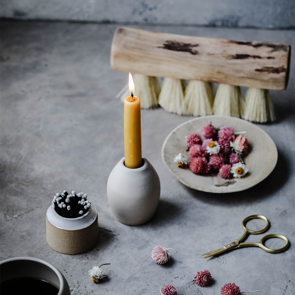 Pure Beeswax Taper Candles for Home Decor & Romantic Dinners - Natural, Long-Lasting, Soot-Free Candles for Weddings, Church, and Relaxation