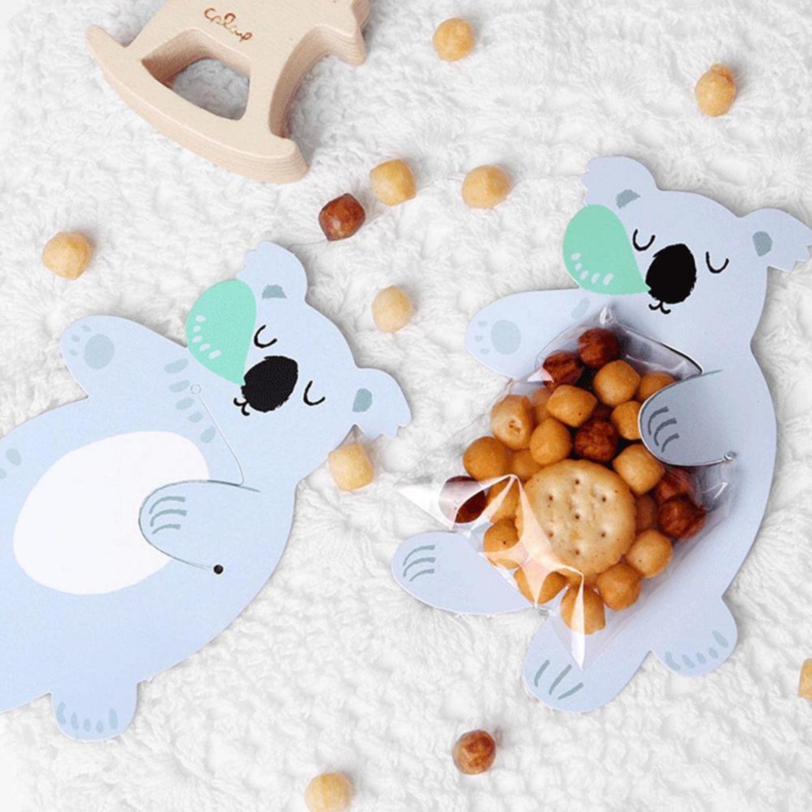 10pcs Cute Rabbit Ear Cookie Bags - Eco-Friendly Gift Bags for Candy, Biscuits, Snacks | Perfect for Baking, Wedding Favors, Baby Showers & Party Decorations | Great for Easter, Birthday Celebrations & Holiday Gifting