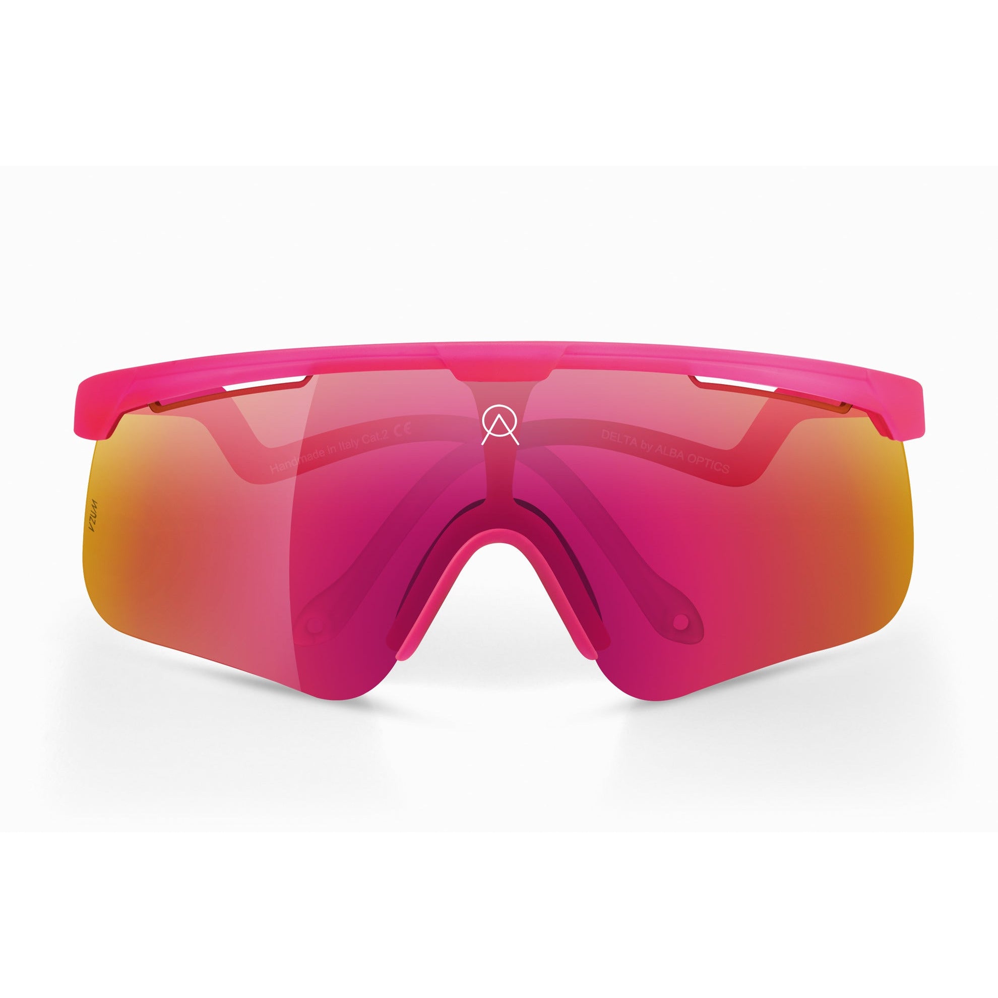 DELTA by Alba Optics - Polarized Sunglasses for Women & Men, Fucsia Rossa Pink Frame with UV Protection - Perfect for Driving, Beach & Outdoor Activities