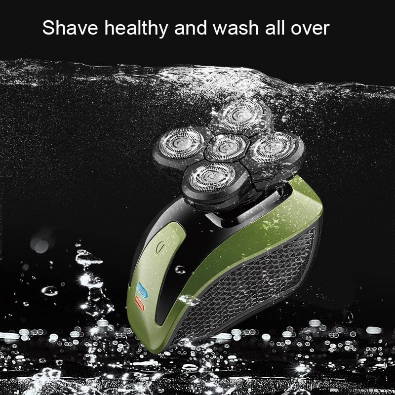 5-in-1 Electric Head Shaver for Bald Men - Rechargeable Wet/Dry Shaving Machine with Beard Trimmer | Professional Grooming Kit for Smooth Head Shaving at Home or Travel
