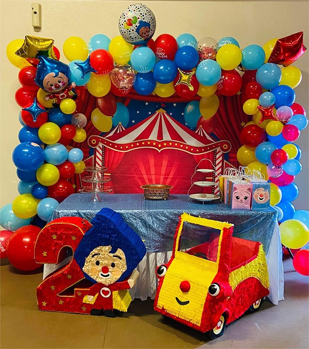 Red Circus Carnival Backdrop - Stars Photography Background for Birthday Parties & Baby Showers