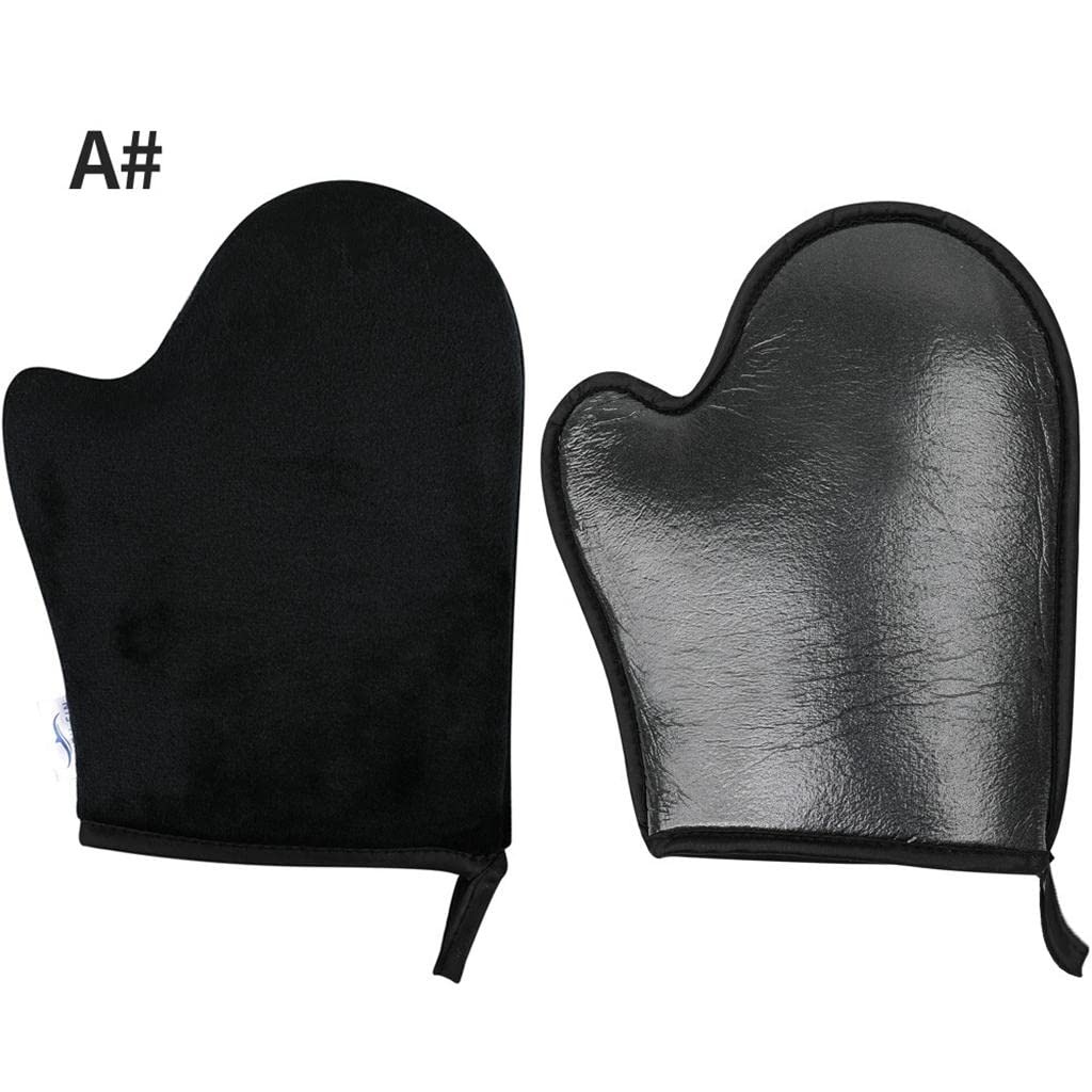 Premium Self Tanning Mitts Set for Fake Tan Application - 2 Pack, Black - Achieve Streak-Free, Even Glow for Face & Body | Perfect for Salon, Home Use & Travel