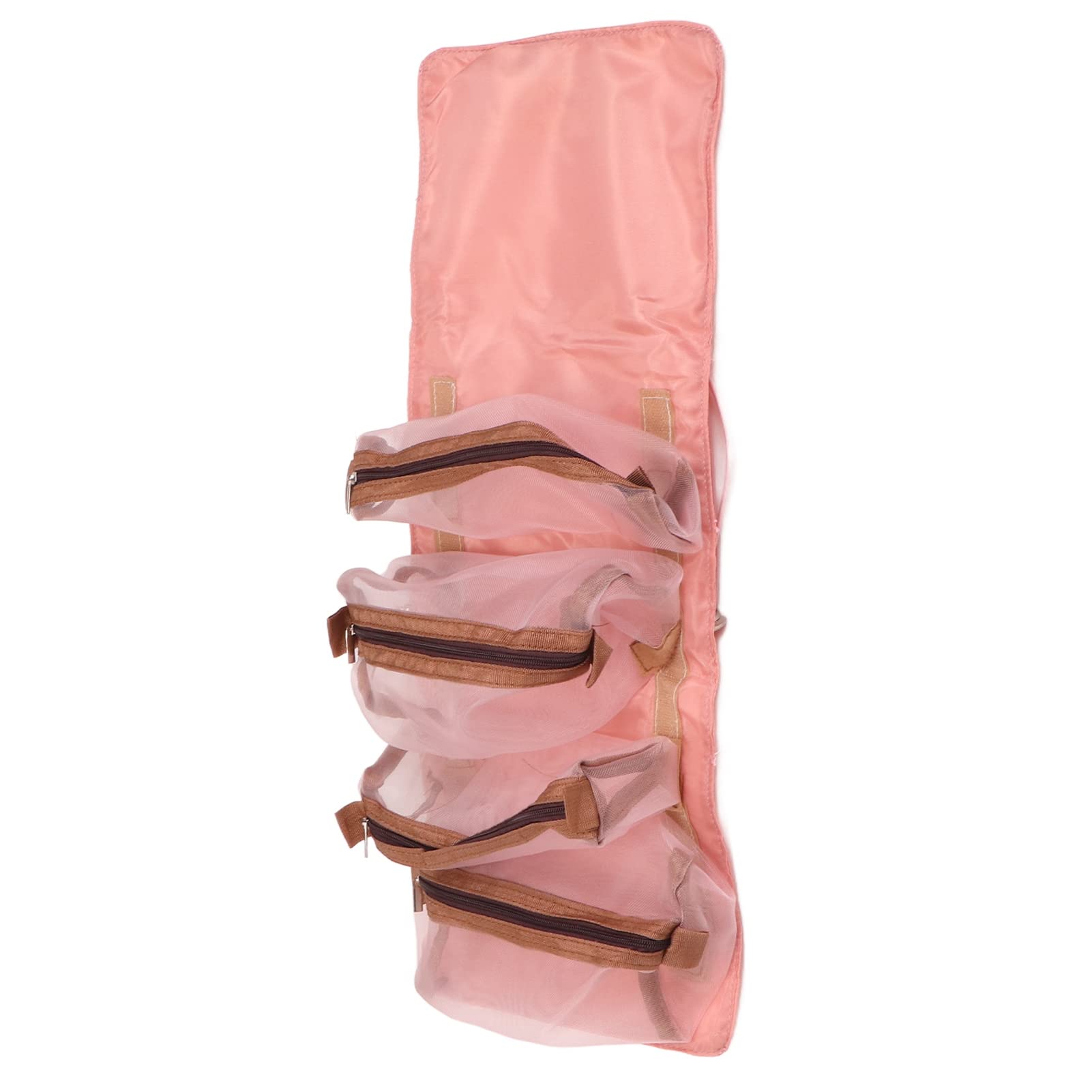 EVTSCan Detachable 4-in-1 Foldable Cosmetic Bag with Hook & Loop - Multifunctional Hanging Makeup Organizer for Travel, Gym & Home (Pink) | Perfect for Outdoor Adventures, Daily Use & Storage