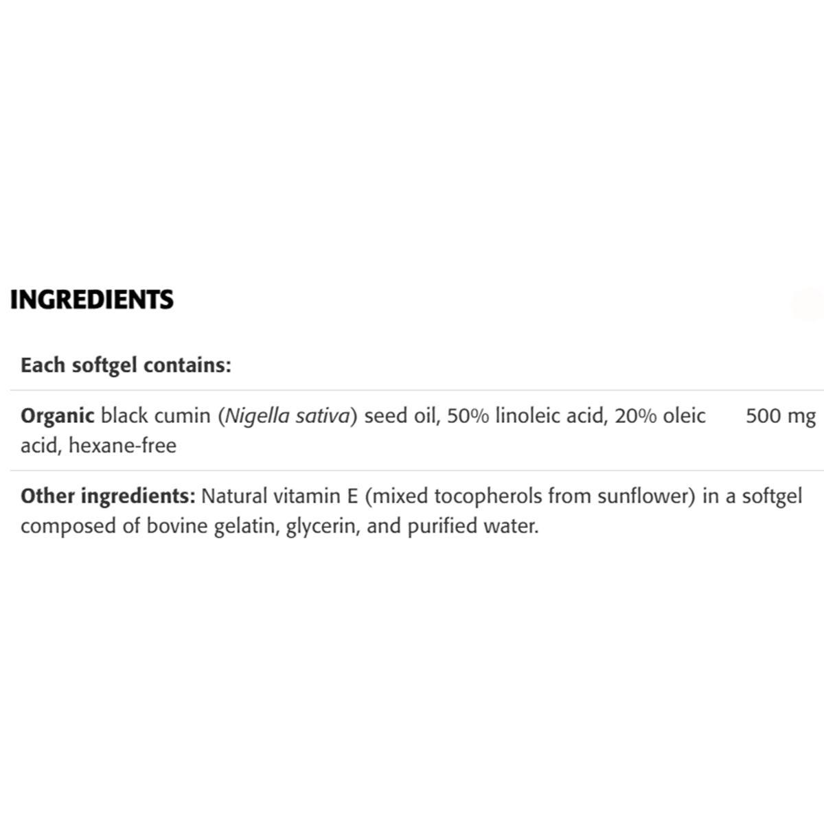 Premium Black Cumin Seed Oil 500mg - 60 Softgels for Immune Support & Wellness - Cold Pressed Nigella Sativa Supplement for Daily Health, Digestion & Skin Care