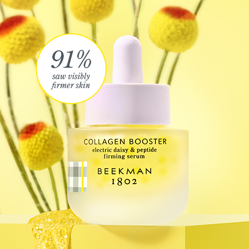 Best Collagen Booster Serum with Electric Daisy & Peptides - Anti-Aging Firming Face Treatment for Wrinkles & Fine Lines - Perfect for Night Skincare Routine & Daily Hydration