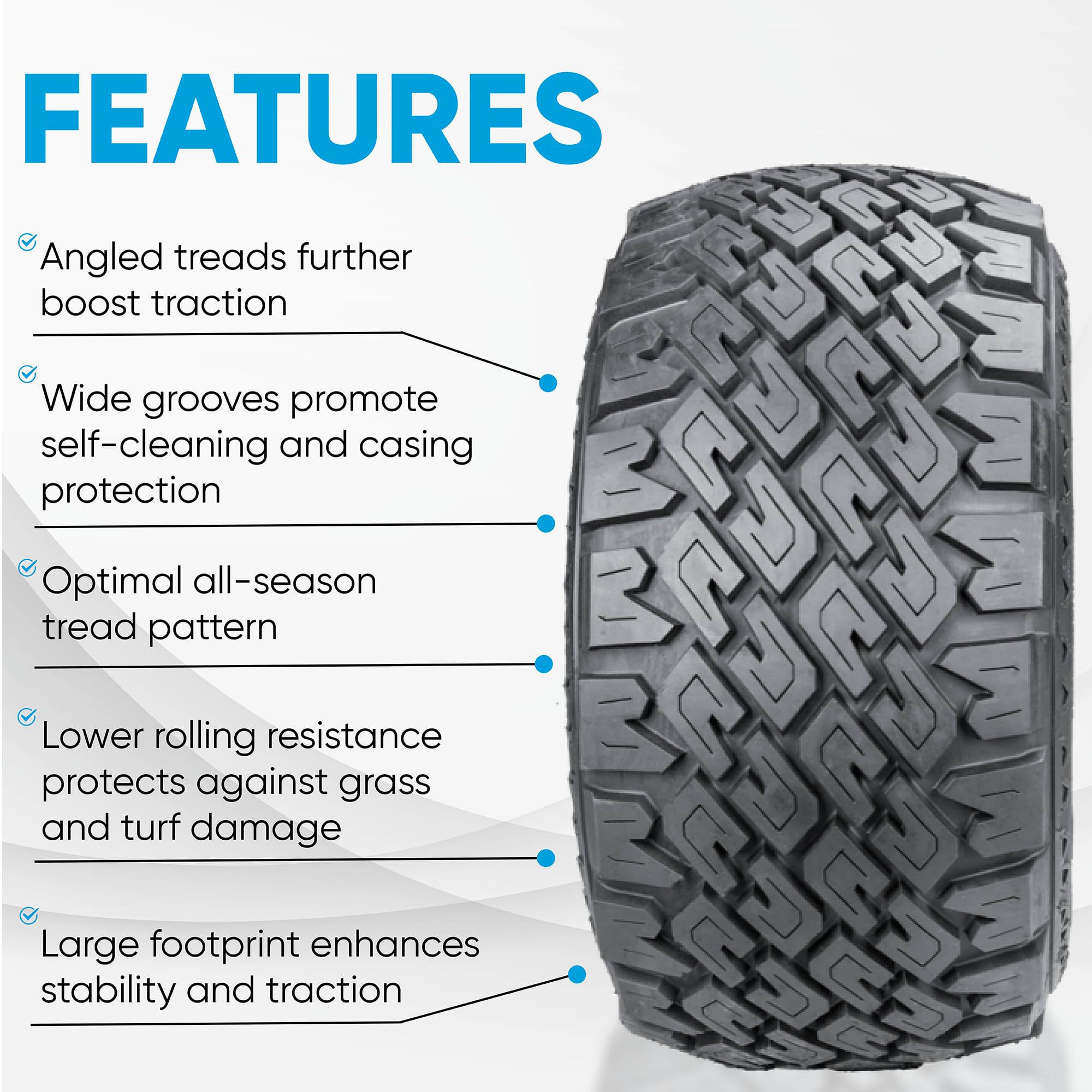 OTR Big Bite 26X12.00-12 Lawn & Garden Tires - Heavy Duty Tractor Tires for Mowers, Trailers & Utility Vehicles - Perfect for All-Terrain Use on Farms, Landscaping & Off-Road Applications