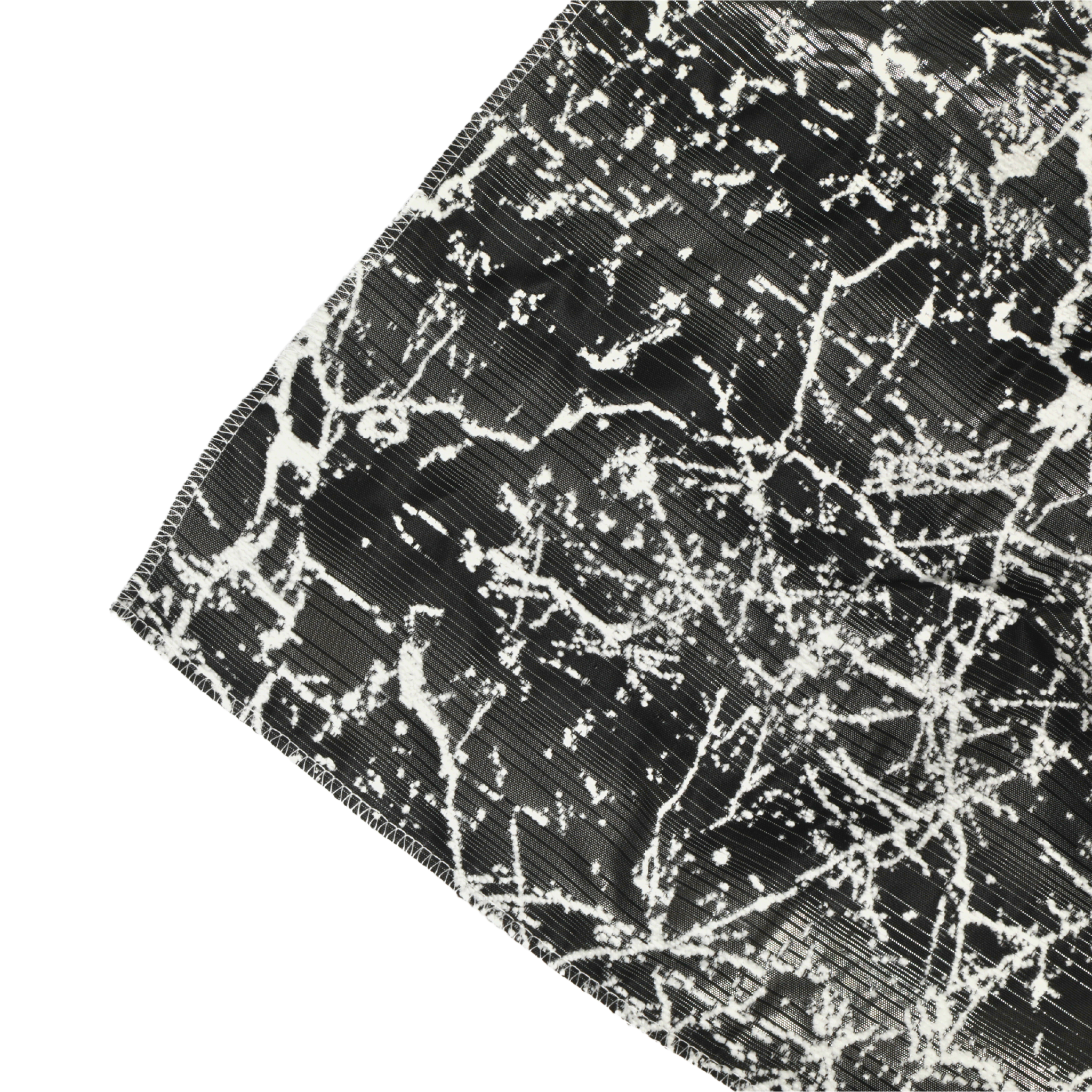 Elegant Marble Reversible Jacquard Table Runner - Shimmer Black for Dining Table Decor, Wedding & Holiday Party Centerpiece