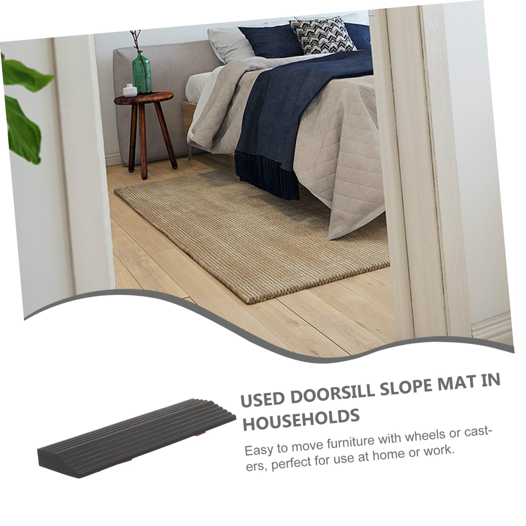 Portable Threshold Ramp for Robot Vacuums - Indoor Slope Mat for Easy Home Access - Durable Entry Ramp for Wheelchairs, Walkers & Mobility Scooters - Perfect for Doorways, Steps & Uneven Surfaces