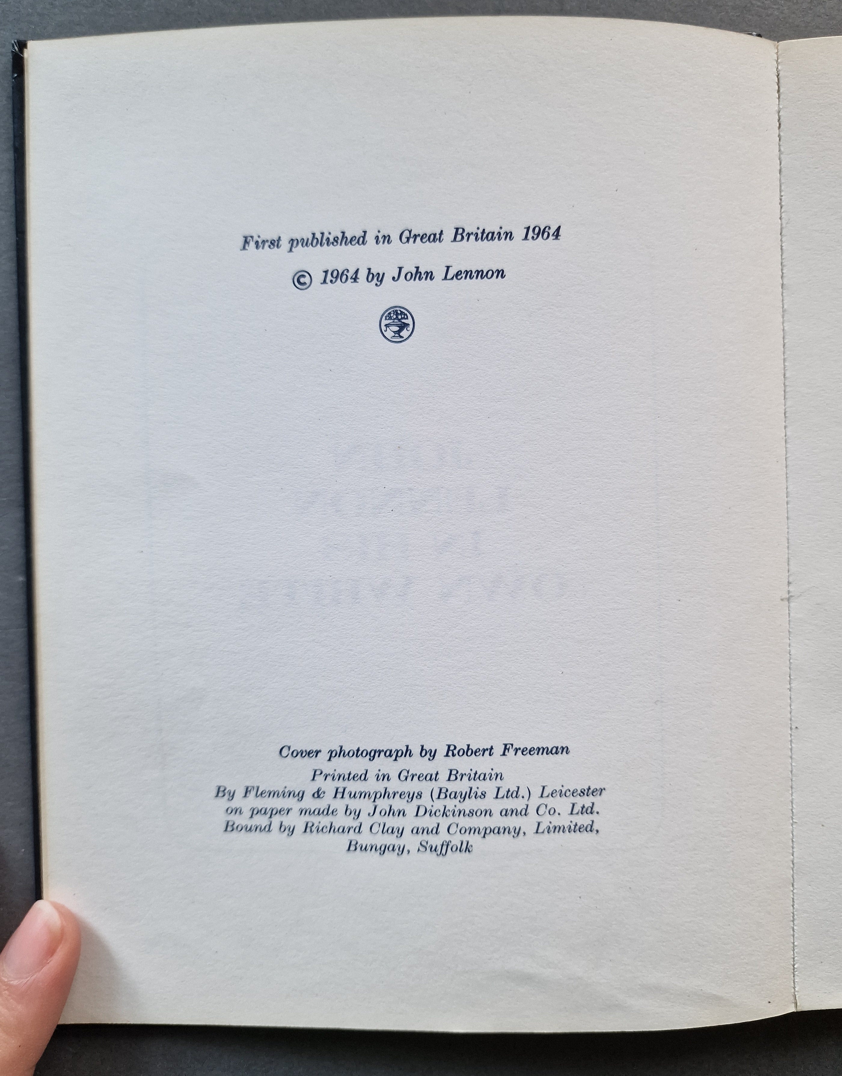 In His Own Write by John Lennon - First Edition Book | Rare Collectible for Beatles Fans & Music Memorabilia Collectors - Perfect for Gifts, Displays & Literary Collections