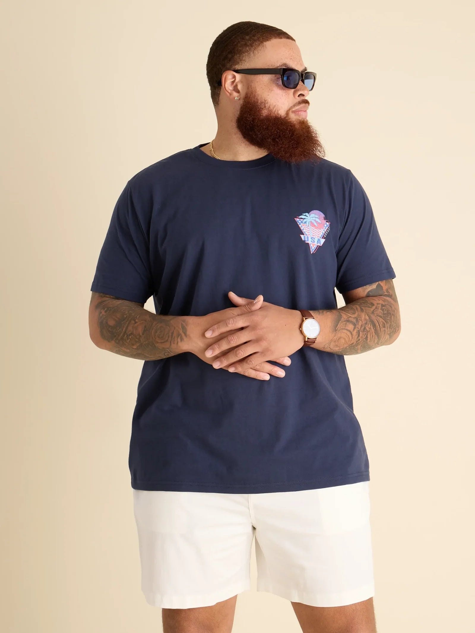 Chubbies The World Wide Winner T-Shirt - Navy Blue Casual Tee for Men | Perfect for Travel, Beach & Everyday Wear
