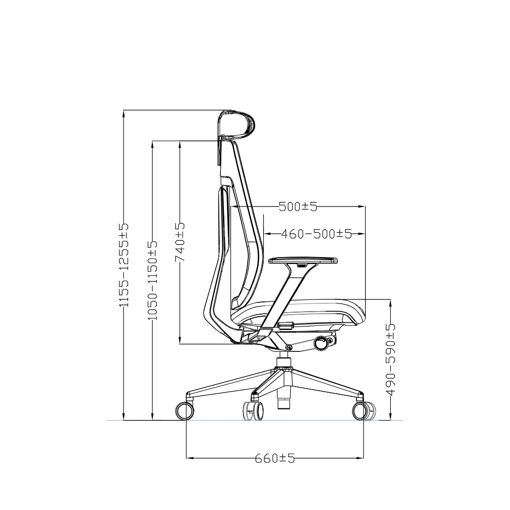 Ergonomic High Back Office Chair with Lumbar Support - Adjustable Swivel Desk Chair for Home & Work, Perfect for Long Hours Sitting & Back Pain Relief