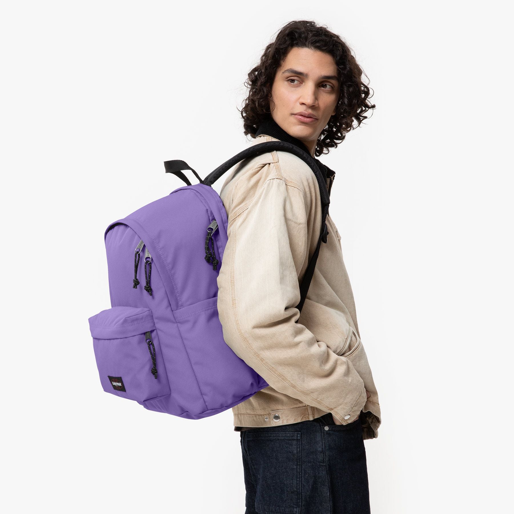 Eastpak Office Backpack for Women - Lightweight Laptop Bag with USB Charging Port, Petal Lilac, Perfect for Work, School & Travel
